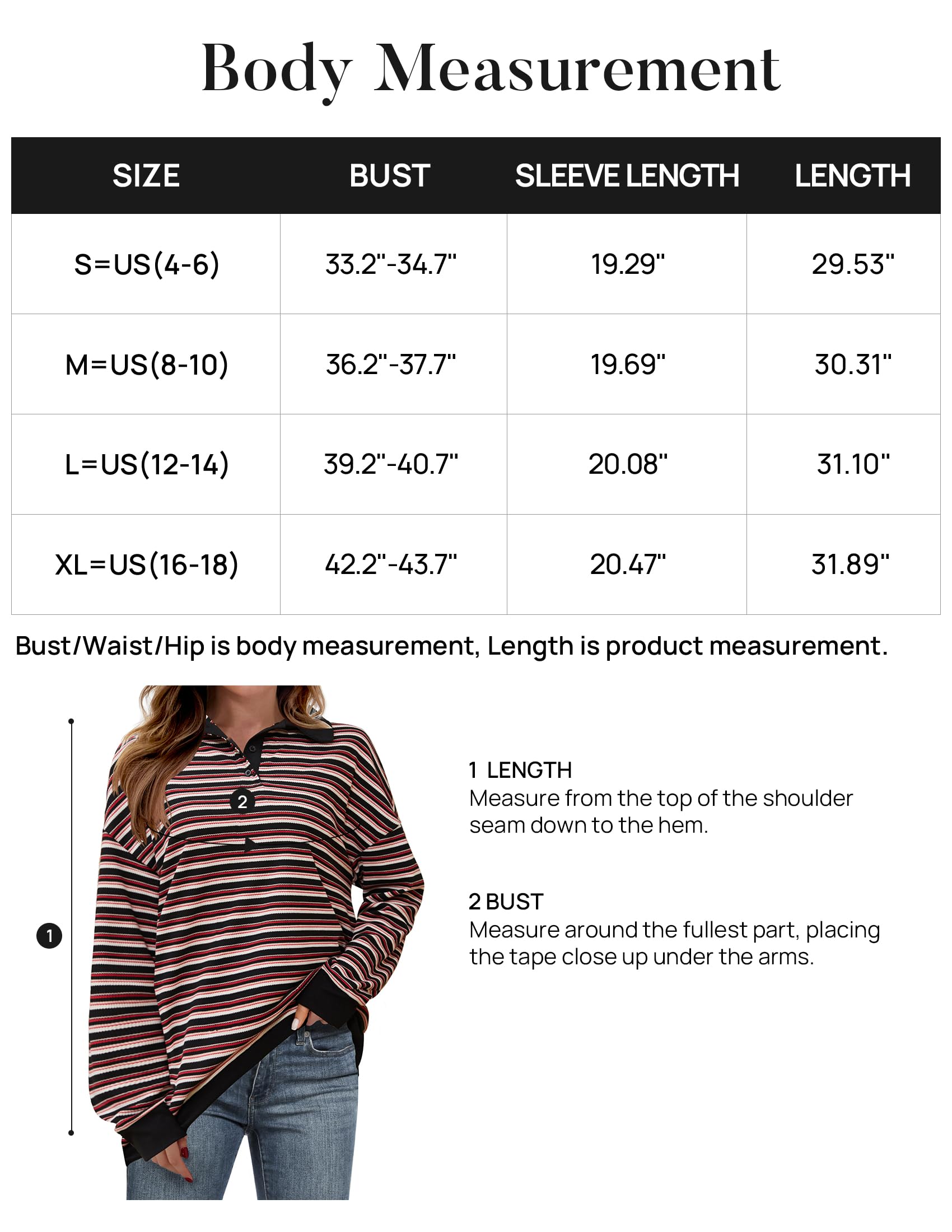 NENONA Women's Long Sleeve Oversized Button Down Shirt - Striped V-Neck Lightweight Waffle Knit Henley Top for Casual Wear, Layering & Fall Outfits