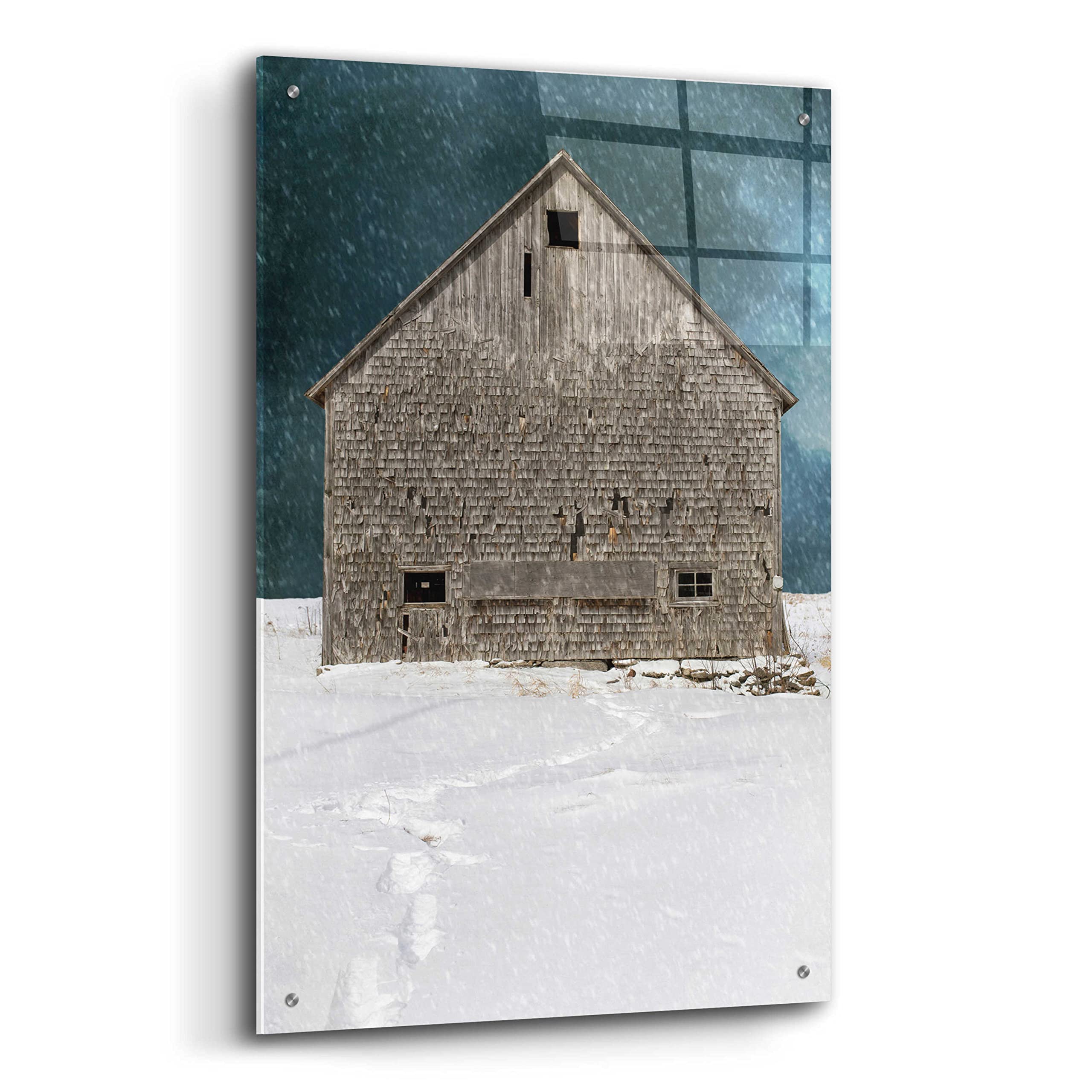 Epic Art 'Old Barn' by Edward M. Fielding - Premium Acrylic Glass Wall Art Print 24x36 Inches - Perfect for Living Room, Bedroom & Office Decor