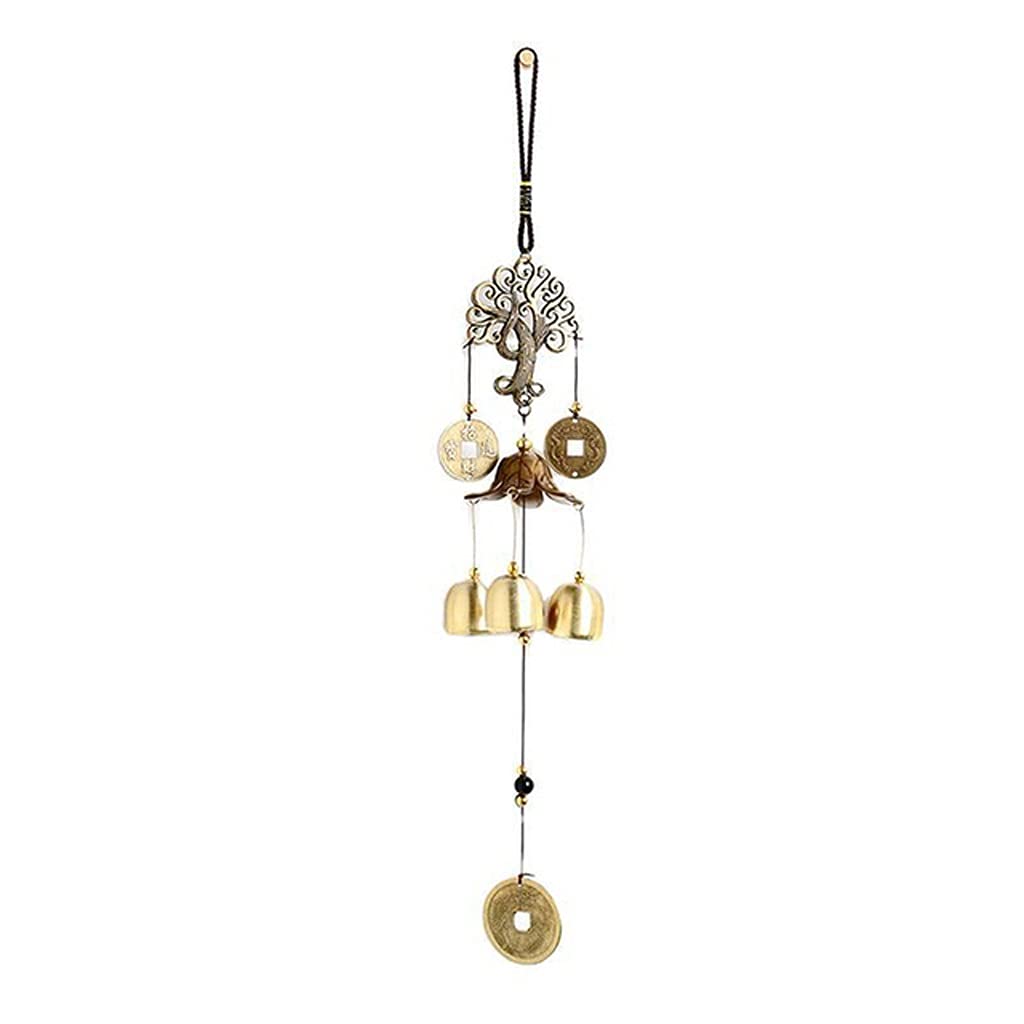 1pc Copper Tree Wind Chime - Elegant Metal Garden Decor for Outdoor Yard, Patio & Home | Perfect for Relaxing Sounds in Backyard, Porch & Balcony