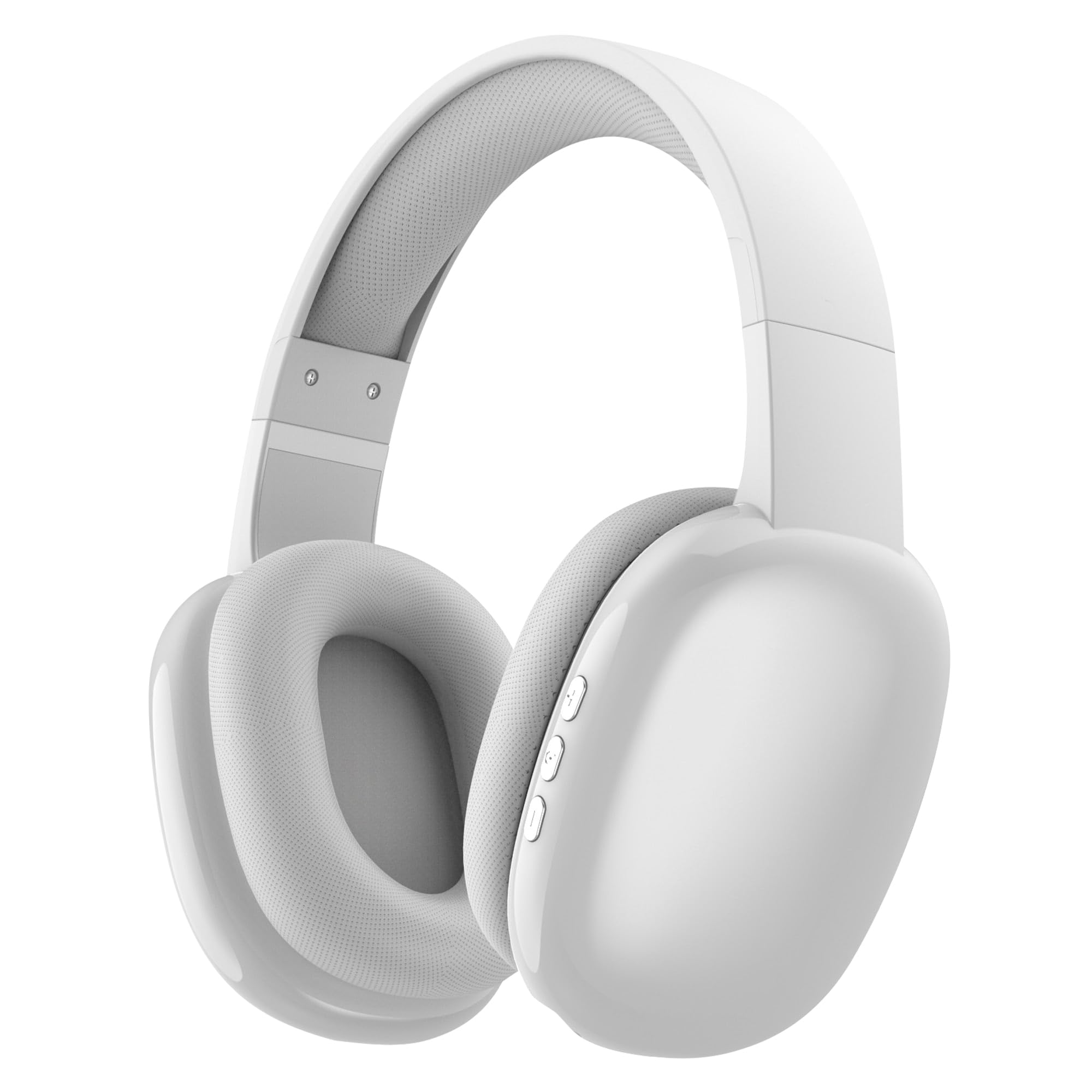 Gabba Goods Wireless Over-Ear Bluetooth Headphones with Mic - Noise Cancelling Headset for Travel, Work & Gaming - Built-in MicroSD, Wired Mode - Compatible with TV, PC, Smartphone (Silver) - Perfect for Commuting, Office Calls & Entertainment