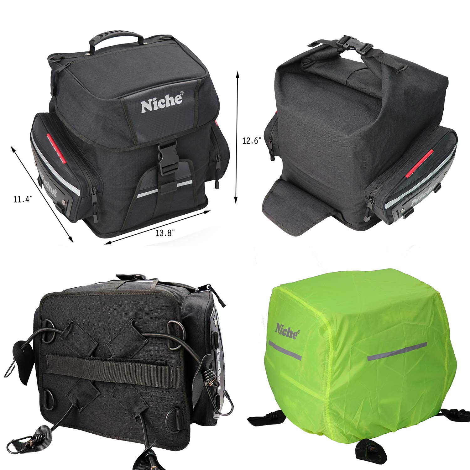 Waterproof Motorcycle Tail Bag - Universal Rear Seat Luggage for Sports & Street Bikes, Durable Touring Shoulder Bag (Model NMO-2215) - Perfect for Commuting, Road Trips & Adventure Riding
