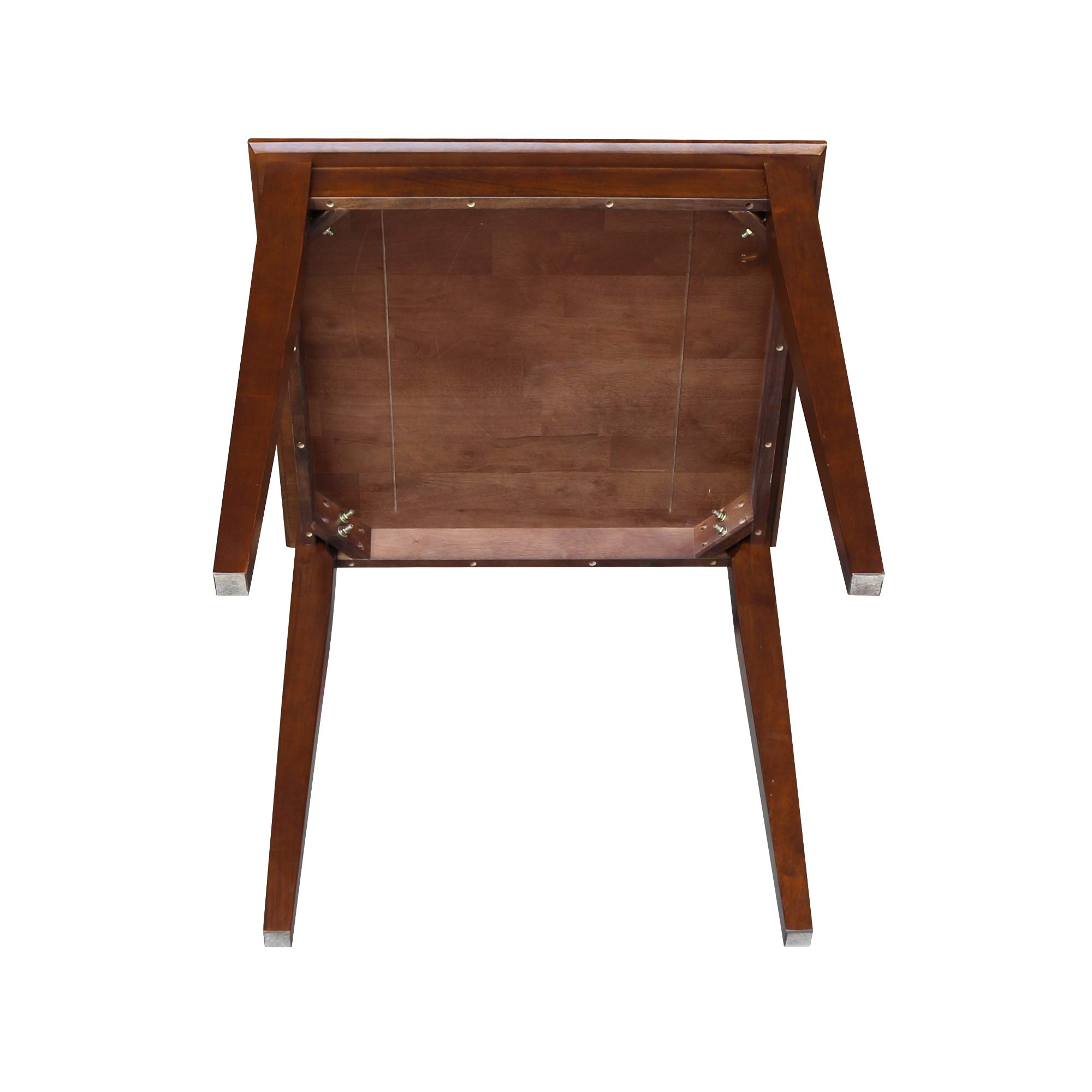 IC International Concepts Solid Wood Espresso Shaker Leg Dining Table, 30