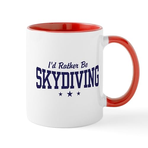 White/Red Inside - I'd Rather Be Skydiving Mug