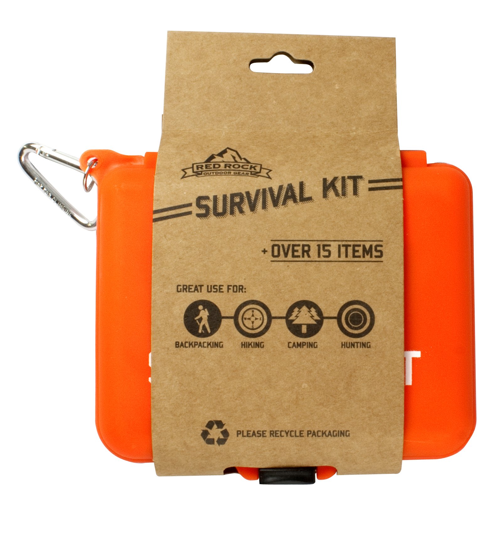 Red Rock Outdoor Gear Survival Kit - Emergency Preparedness for Camping, Hiking & Adventure - First Aid, Fire Starter & Survival Tools