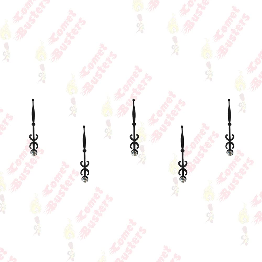 Comet Busters Long Beautiful Black Bindi With Silver Beads (BIN776) - Elegant Indian Forehead Jewelry for Weddings, Festivals & Cultural Events