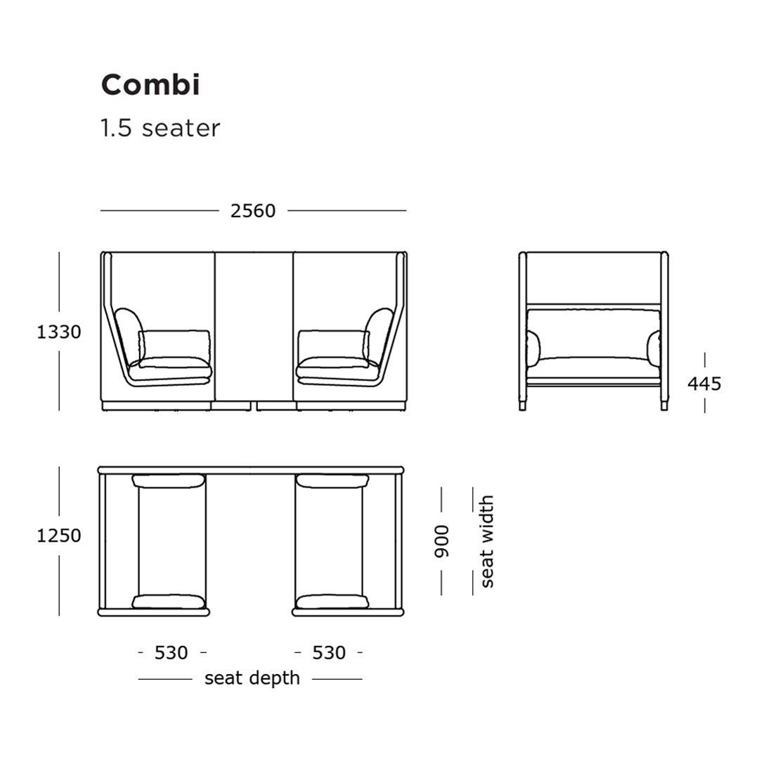 Combi Lounge Chair - Modern Ergonomic Recliner for Living Room, Patio & Office - Comfortable Relaxation Chair for Home & Outdoor Use