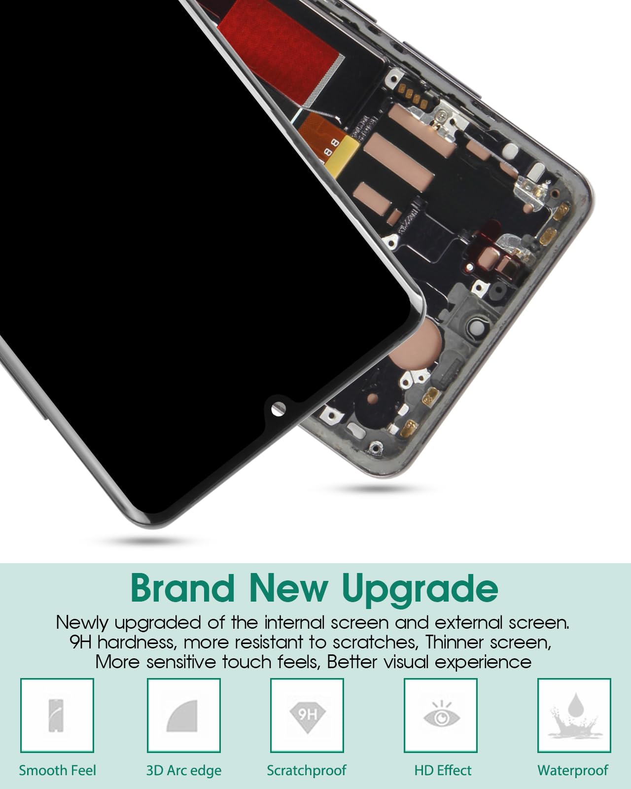 Original OLED Screen Replacement for Huawei P30 Pro - VOG-L29/VOG-L09/VOG-AL00/VOG-TL00 LCD Display with Touch Digitizer & Frame (Fingerprint Compatible) - Perfect for DIY Phone Repair & Screen Replacement at Home