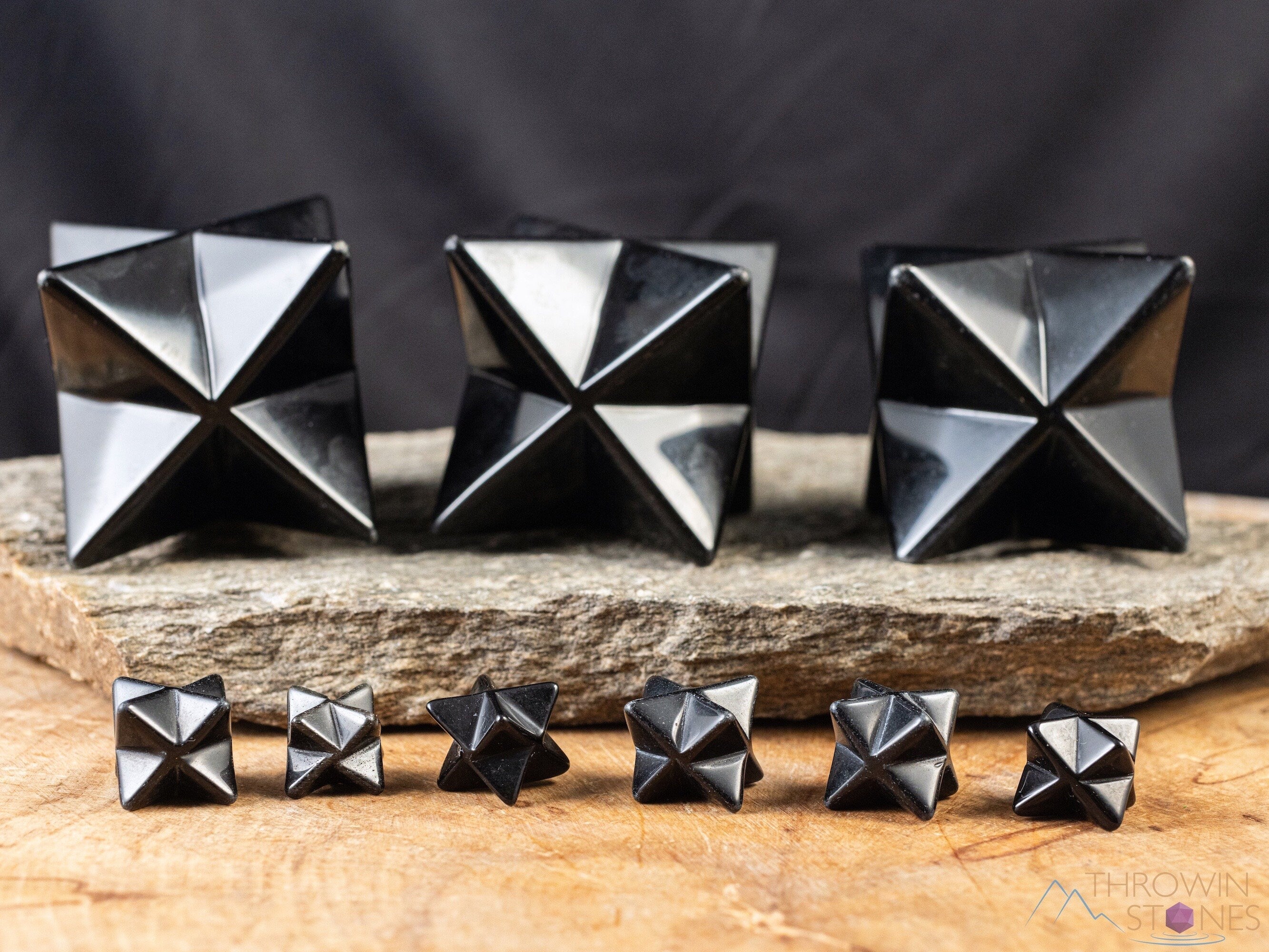Black Obsidian Crystal Merkaba Star - Sacred Geometry Healing Stone for Meditation, Chakra Balancing & Spiritual Growth | Metaphysical Crystal Gift