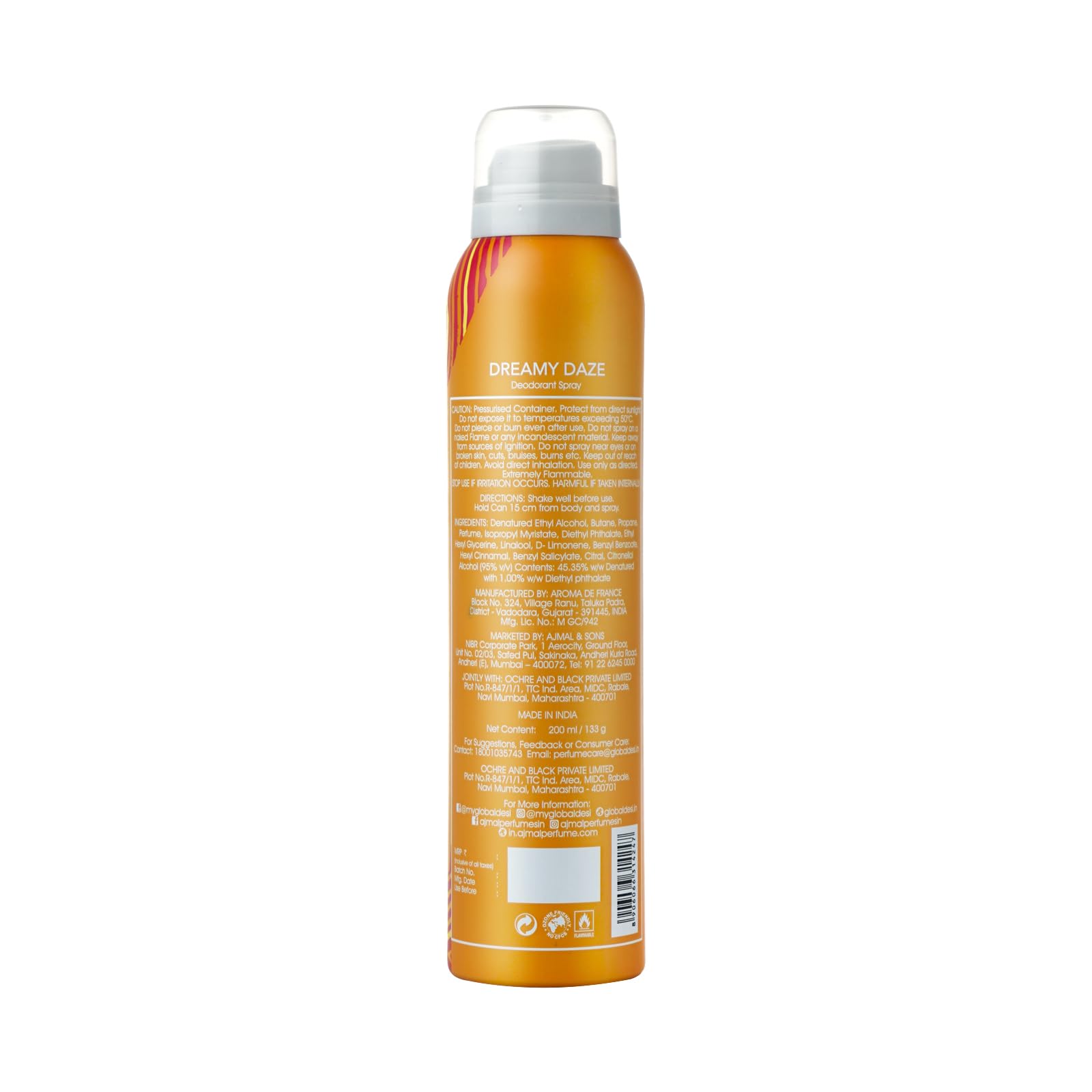 Ajmal Global Desi Dreamy Daze 200ml Long-Lasting Deodorant Body Spray for Women | Floral Fragrance Gift Set | Perfect for Daily Use, Office, Date Night & Special Occasions