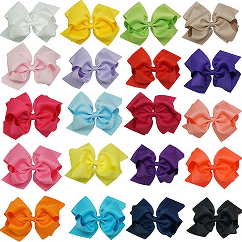 Gemini_mall® Girls Hair Clips Barrettes - 12 Pack Black Hair Bows for Kids, Girls Hair Accessories for School, Party & Everyday Use