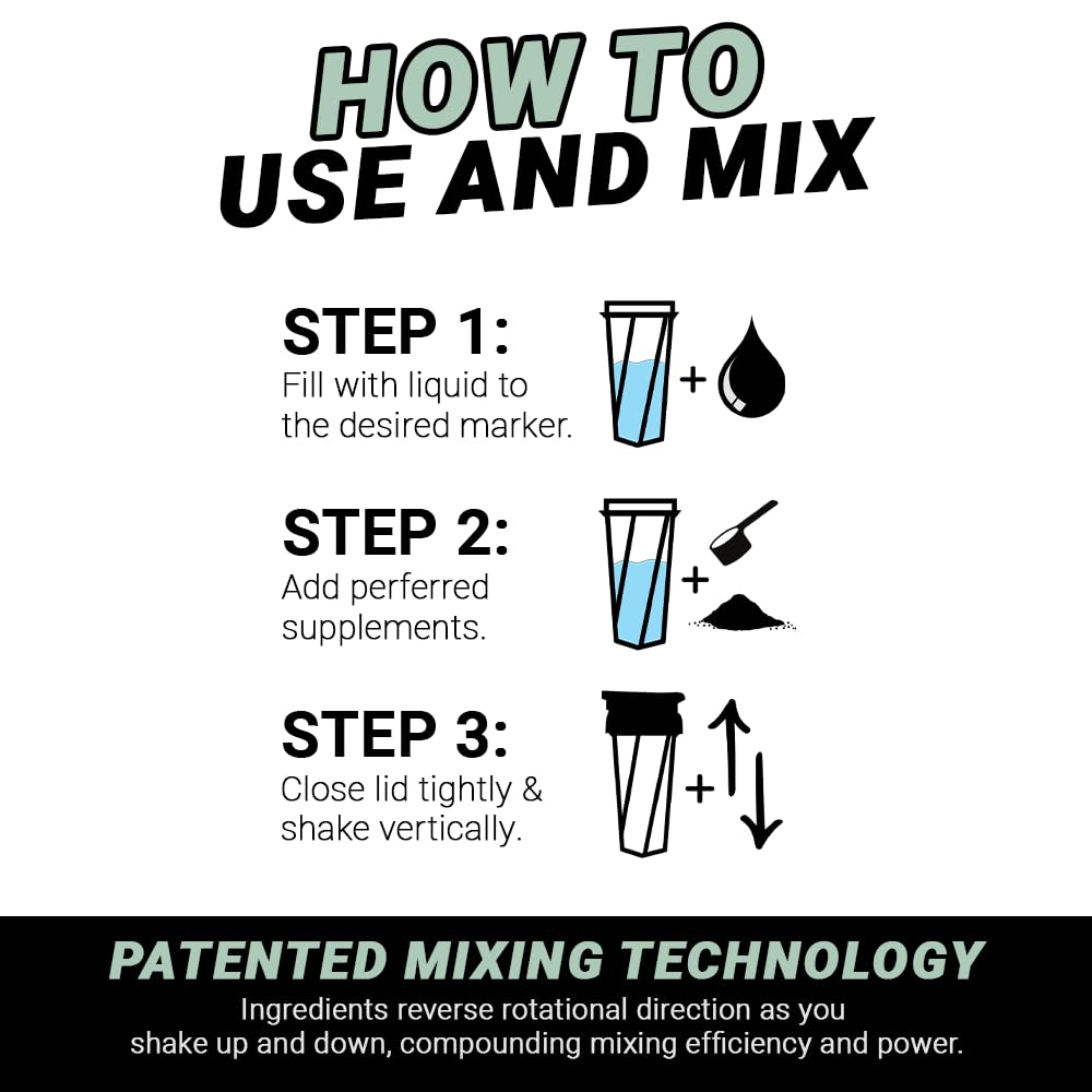 HELIMIX 2.0 Vortex Blender Shaker Bottle - 28oz BPA-Free Protein Shaker Cup for Gym & Travel | No Blending Ball Needed | USA Made | Mixes Protein Powder, Smoothies & Cocktails | Dishwasher Safe | Perfect for Workout Recovery & Meal Prep