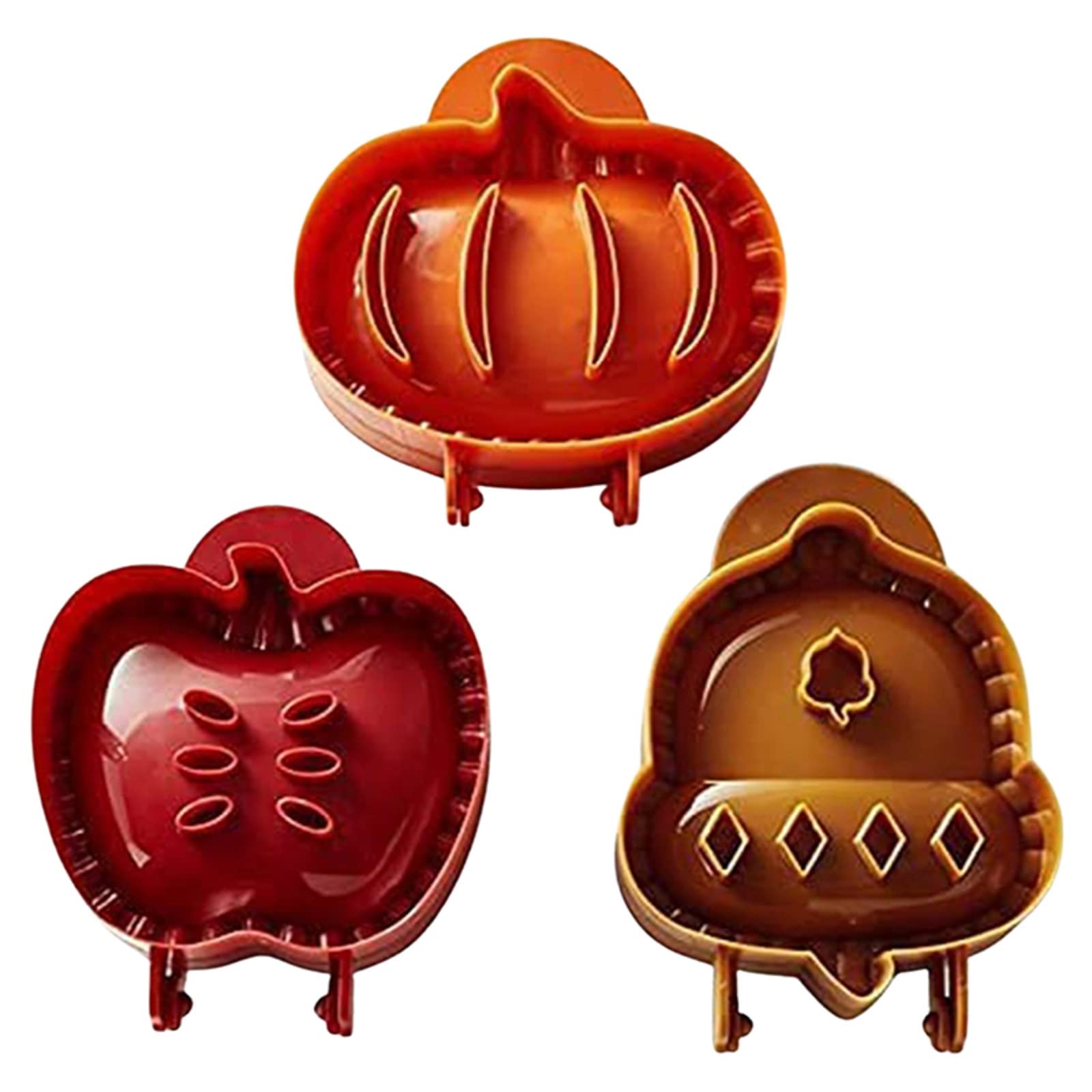 3-Piece Hand Pie Mold Set - Mini Pie Press with Apple, Pumpkin & Acorn Shapes - Dough Cutter Tool for Baking Homemade Pies - Perfect for Fall Desserts, Thanksgiving Treats & Holiday Baking