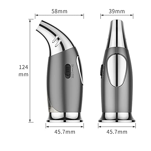 Triple Jet Flame Butane Torch Lighter - Windproof Refillable Gas Torch with Cigar Punch & Safety Lock for BBQ, Baking, Creme Brulee, Soldering, DIY Projects | Perfect for Culinary Use, Outdoor Cooking, and Crafting (No Gas Included)
