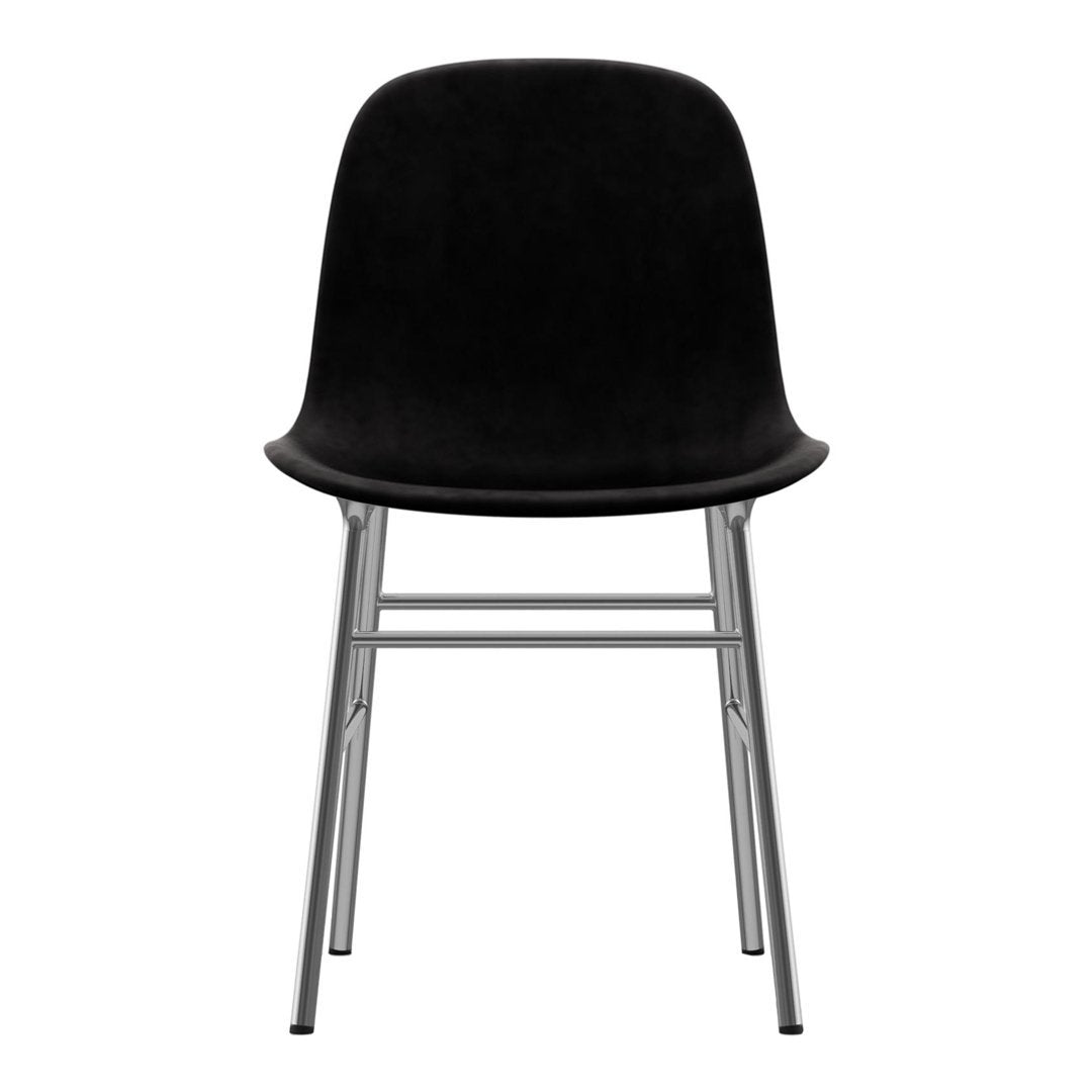 Modern Form Chair with Sturdy Metal Legs & Soft Upholstery - Perfect for Home Office, Living Room & Dining Room Decor