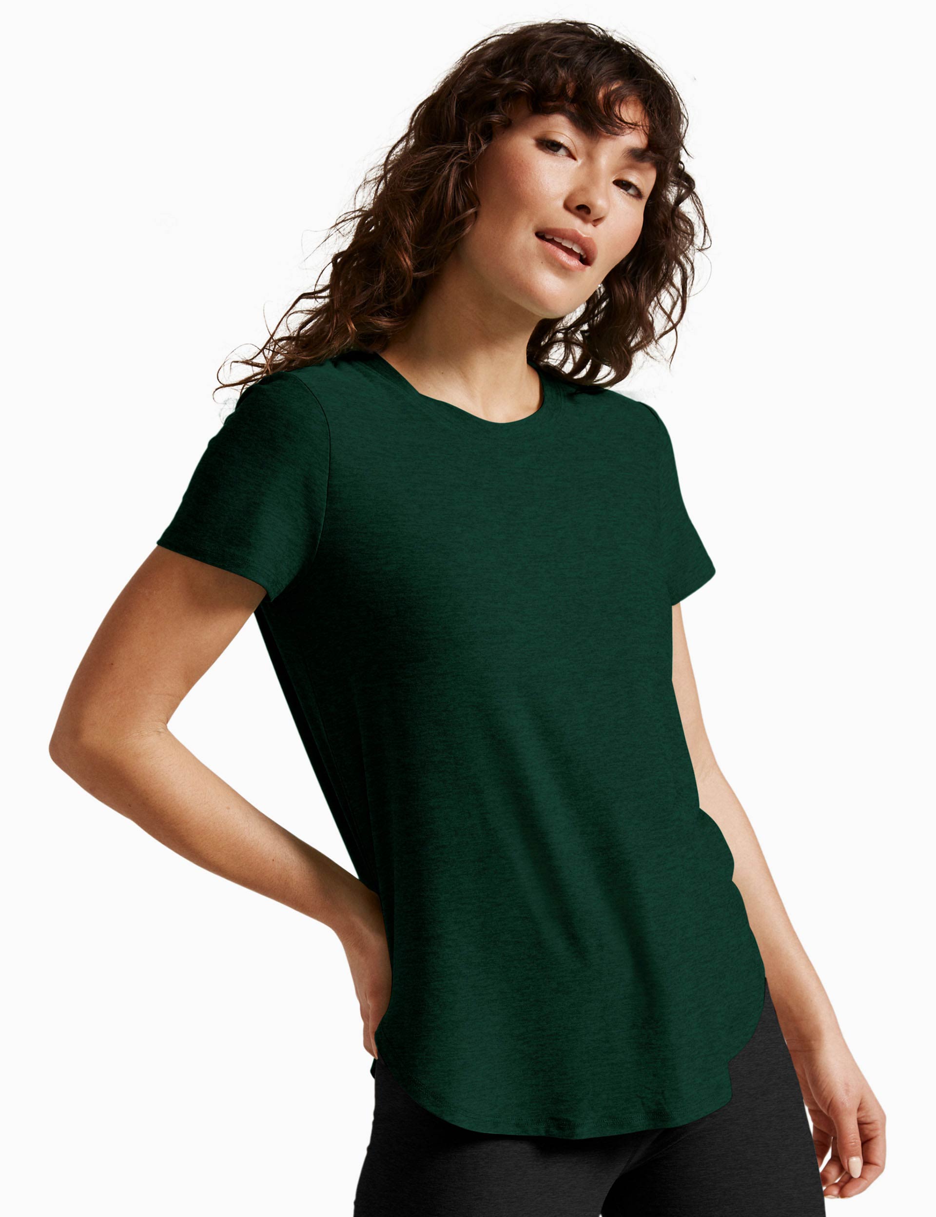 Featherweight On The Down Low Tee - Dark Spruce Green Heather | Lightweight Comfort T-Shirt for Casual Wear & Everyday Outfits