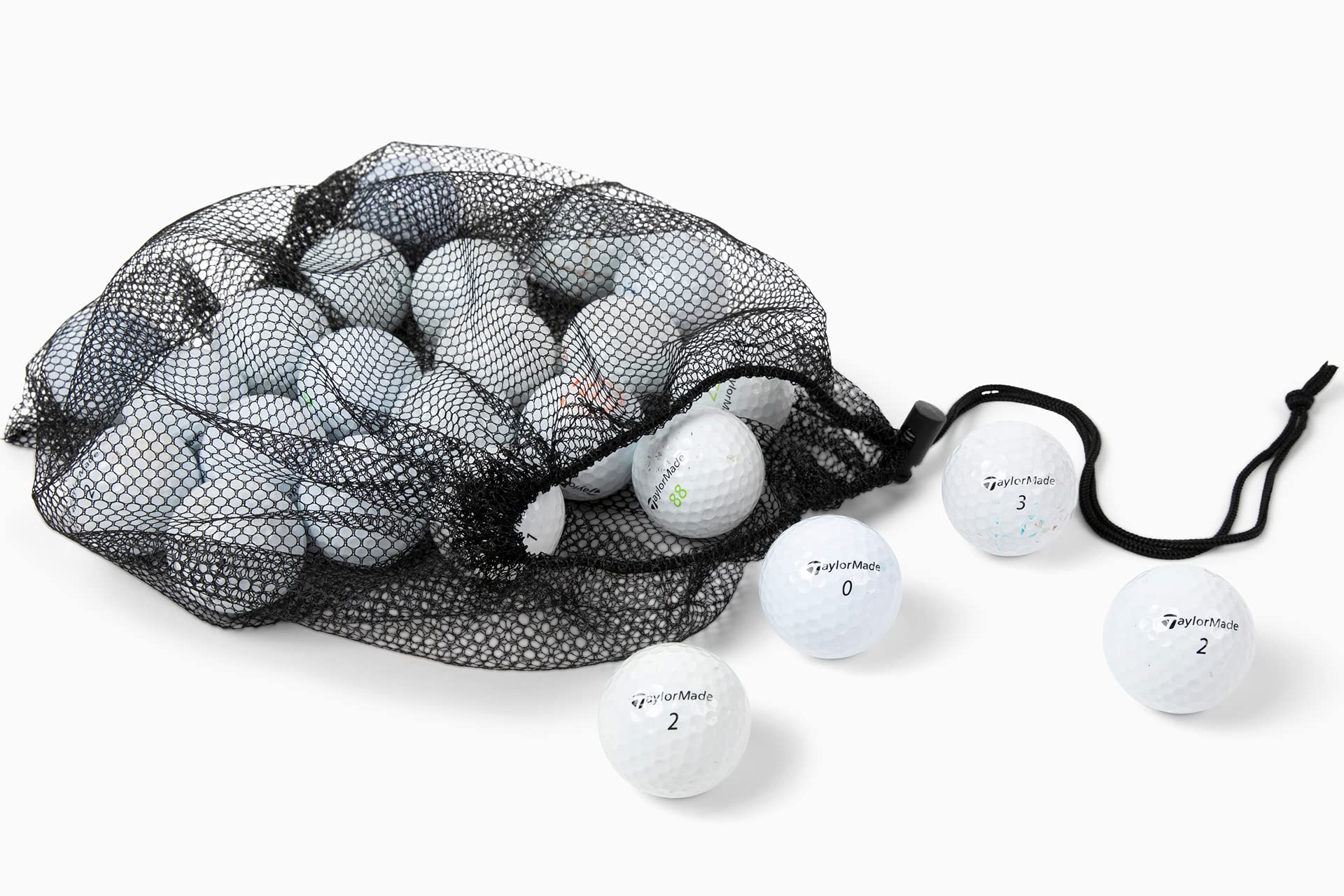 Premium Recycled & Used TaylorMade RocketBallz Golf Balls - 12/24/36 Pack with Mesh Storage Bag | High Performance Golf Balls for Driving Range, Practice & Casual Play