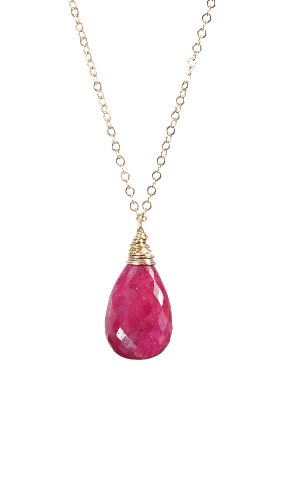 Genuine Ruby Gemstone Pendant Necklace - July Birthstone Jewelry for Women - Elegant Birthday Gift Idea for Her - Perfect for Anniversaries, Valentine's Day & Special Occasions