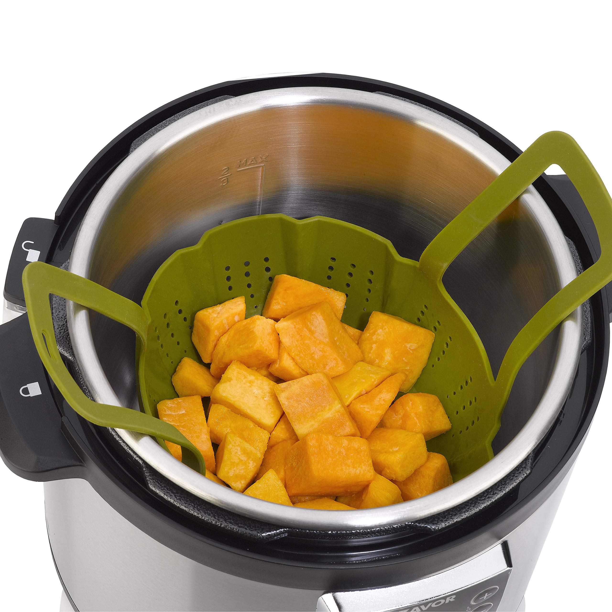 Zavor Silicone Everyday Set - Steamer Basket, Egg Rack & Egg Bites Mold for Instant Pot, Pressure Cooker & Stock Pots | BPA-Free, Non-Scratch Cookware Accessories | Perfect for Meal Prep, Healthy Cooking & Kitchen Organization