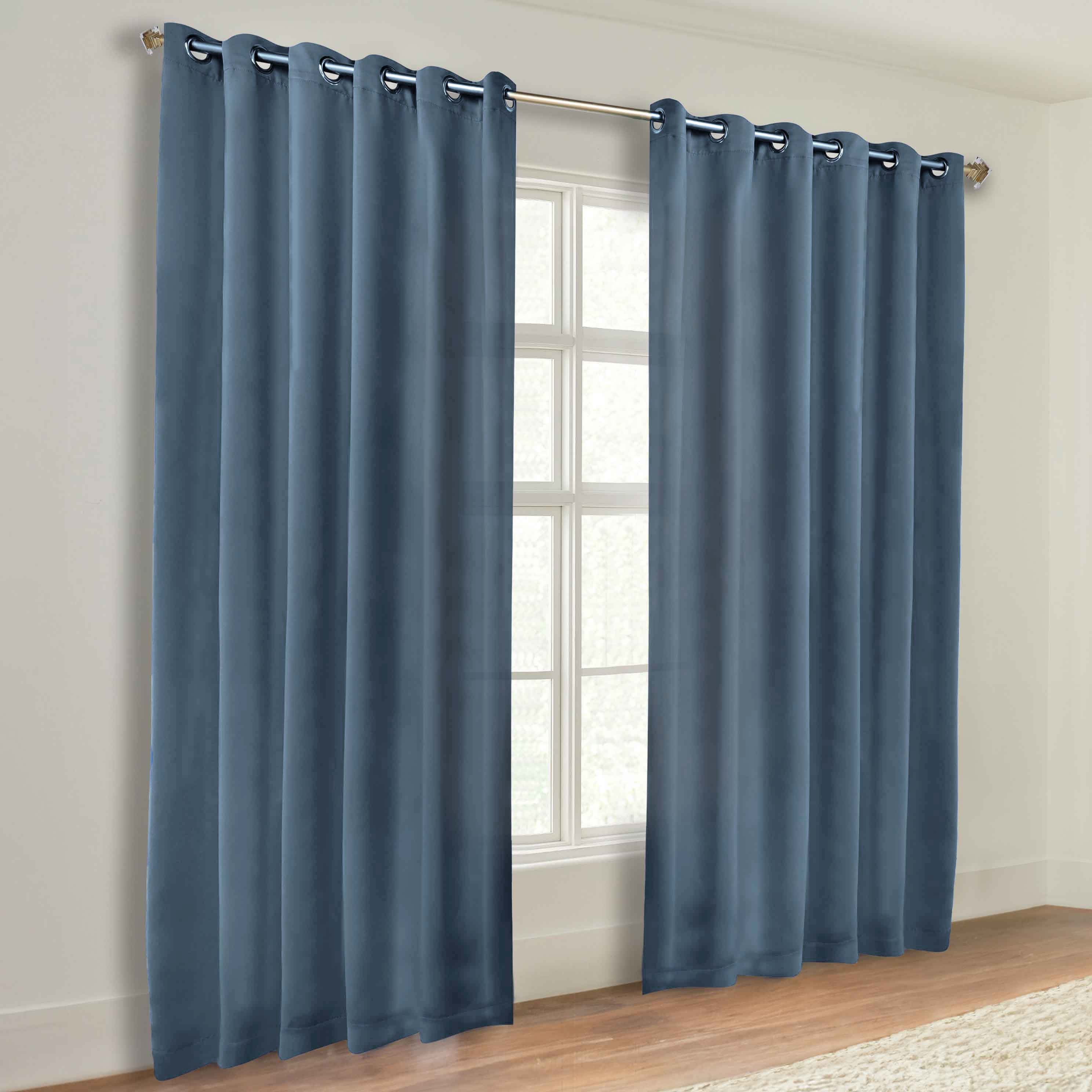 Blackout Curtains Set of 2 - Machine Washable, Room Darkening, Noise Reducing & Thermal Insulated for Bedroom, Nursery & Home Theater