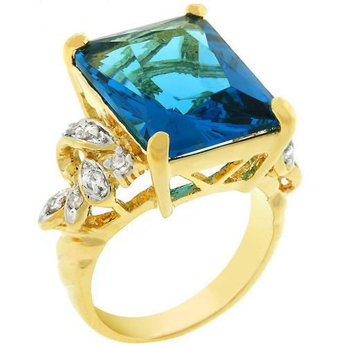 Blue Lagoon Cocktail Ring - Elegant Statement Jewelry for Women | Perfect for Parties, Weddings & Evening Events | Handmade Sterling Silver Fashion Ring