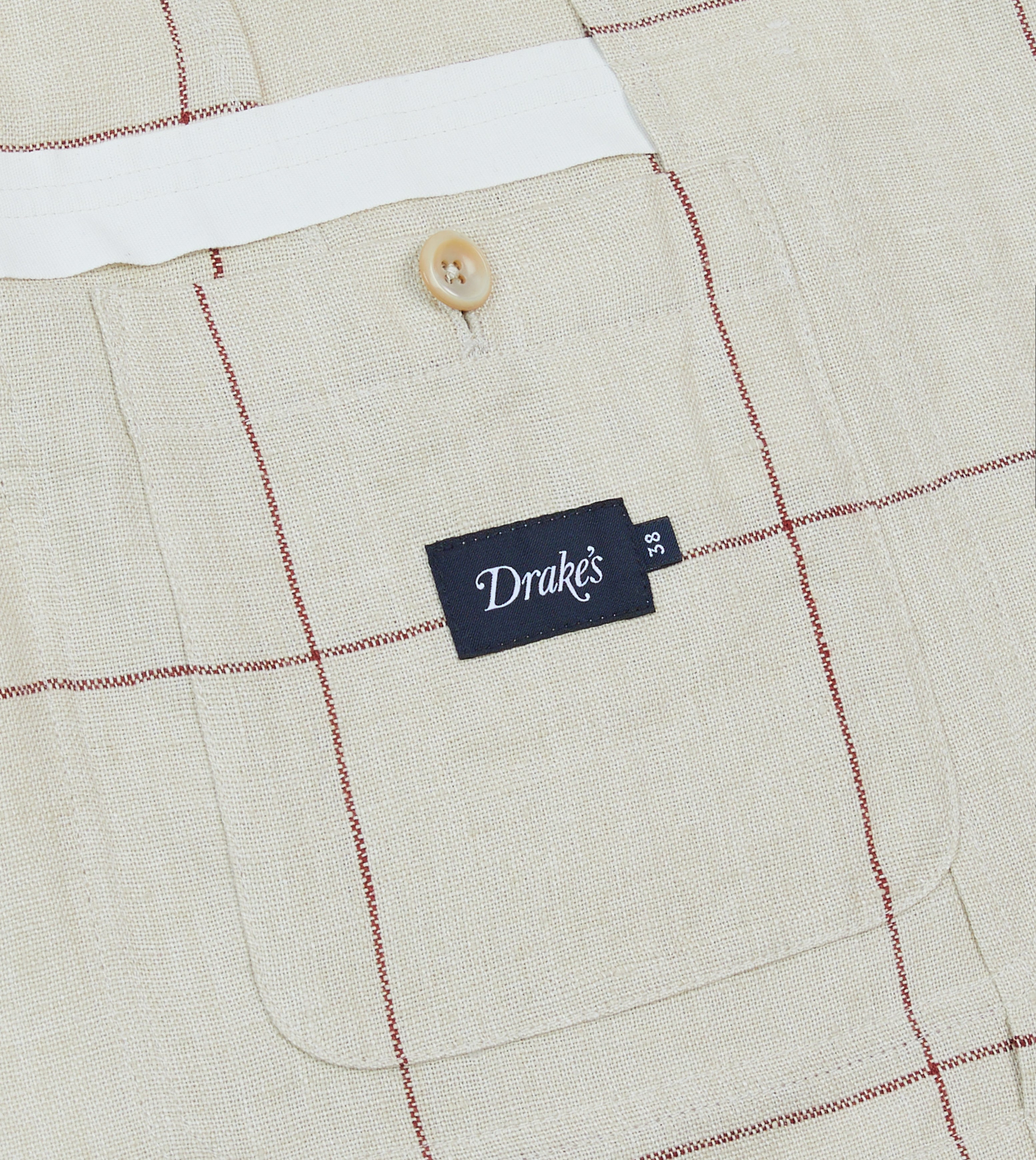 Stylish Ecru & Red Windowpane Check Blazer Jacket for Men | Classic MK. IV Design | Perfect for Business Casual, Office Wear & Smart Outfits