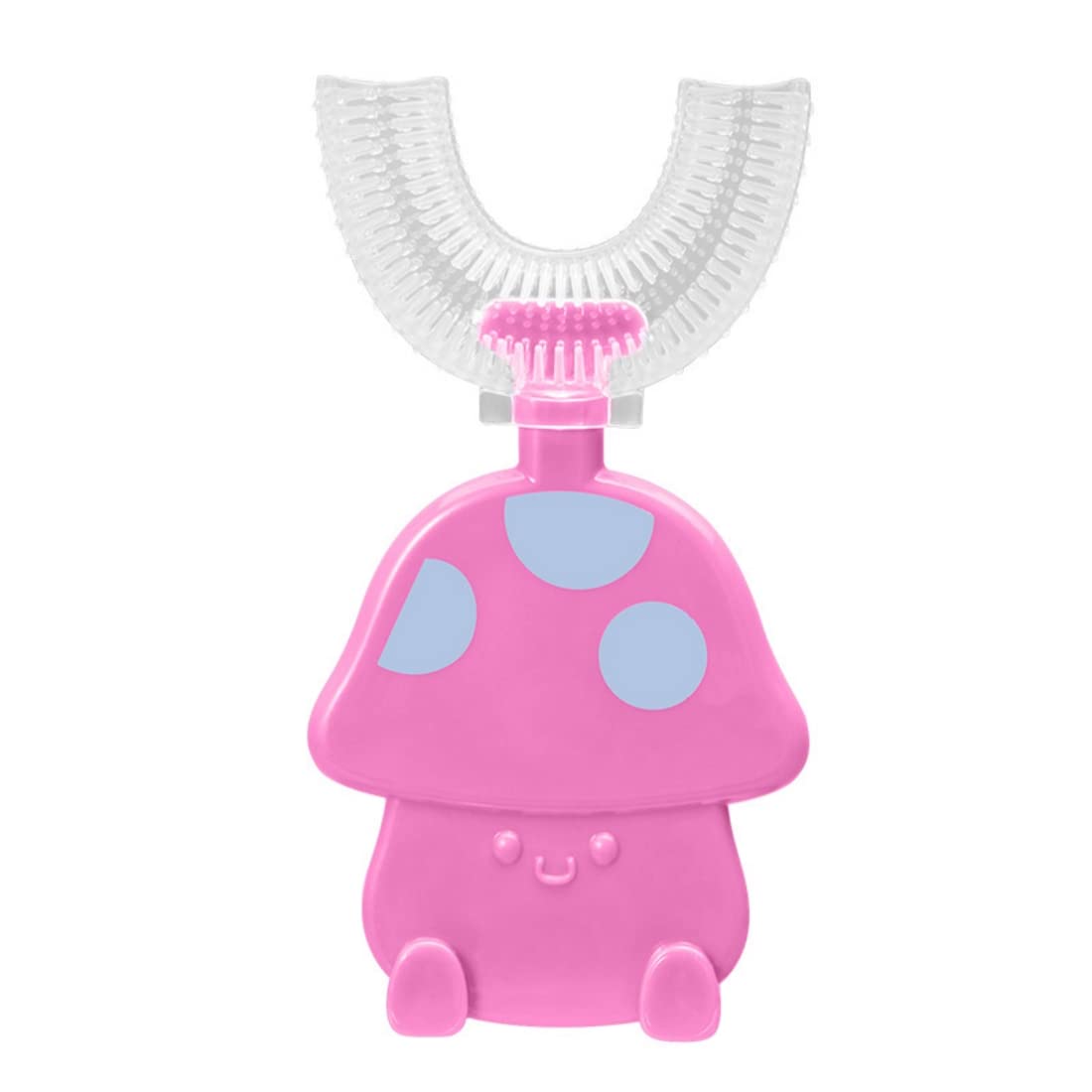 Dzhzuj 2022 New U-Shaped Kids Toothbrush for Ages 6-12 | 360° Dental Care & Whitening | Soft Bristles for Gentle Cleaning (Pink & Blue) - Perfect for Daily Oral Hygiene & School Use