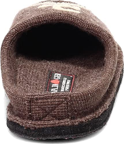 HAFLINGER Unisex Wool Slippers for Men & Women - Cozy Indoor/Outdoor House Shoes for Winter Comfort & Warmth - Perfect for Home, Office, and Relaxation