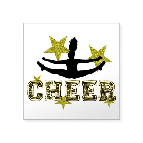 Clear - Cheerleader Gold and Black Sticker