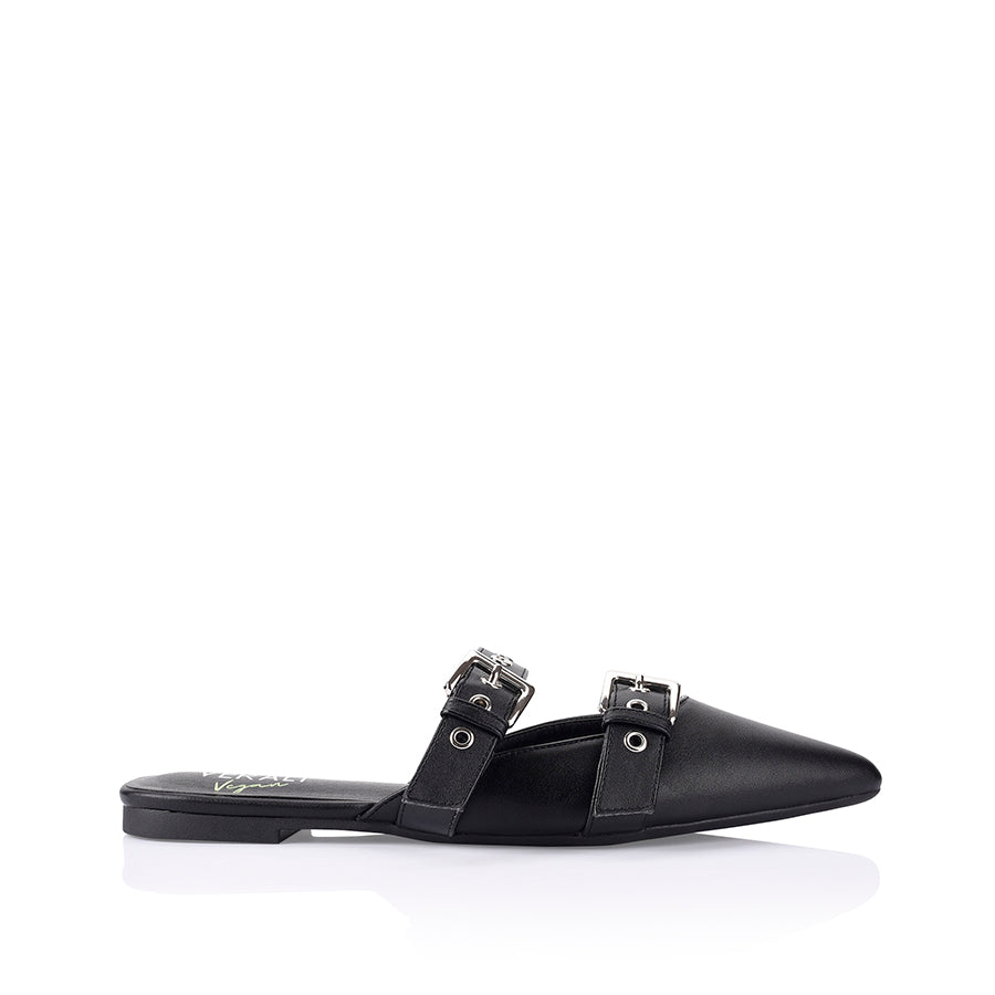 Indianna Pointed Toe Ballet Flats for Women - Black | Comfortable & Stylish Shoes for Work, Office, and Casual Wear