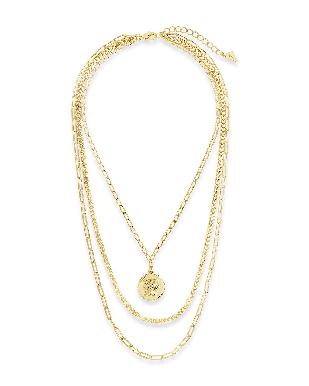 Stylish Layered Chain Necklace with Tiger Charm - Perfect for Women's Fashion, Boho Jewelry & Everyday Wear