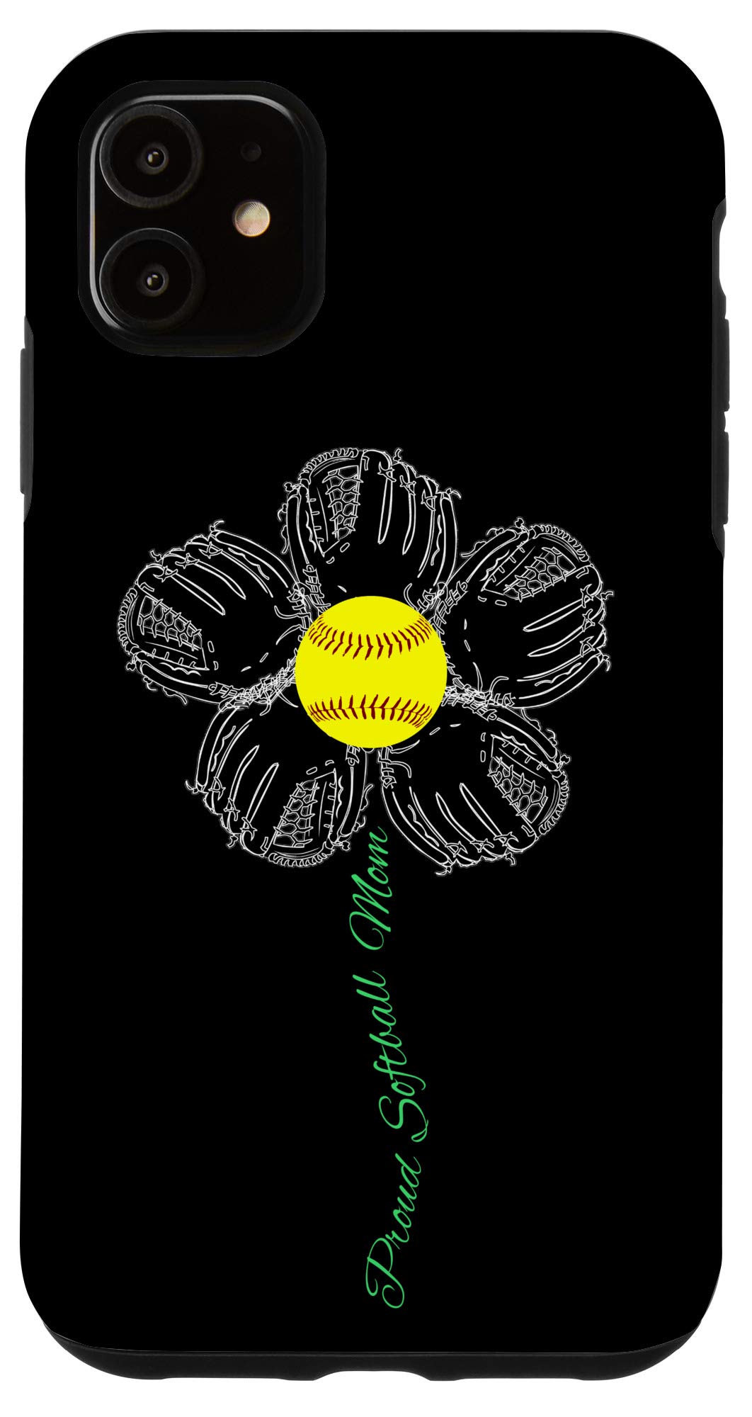 iPhone 11 Case - Cute Softball Mom Design for Girls, Fast Pitch Gifts for Women | Perfect for Baseball Games & Team Spirit Accessories
