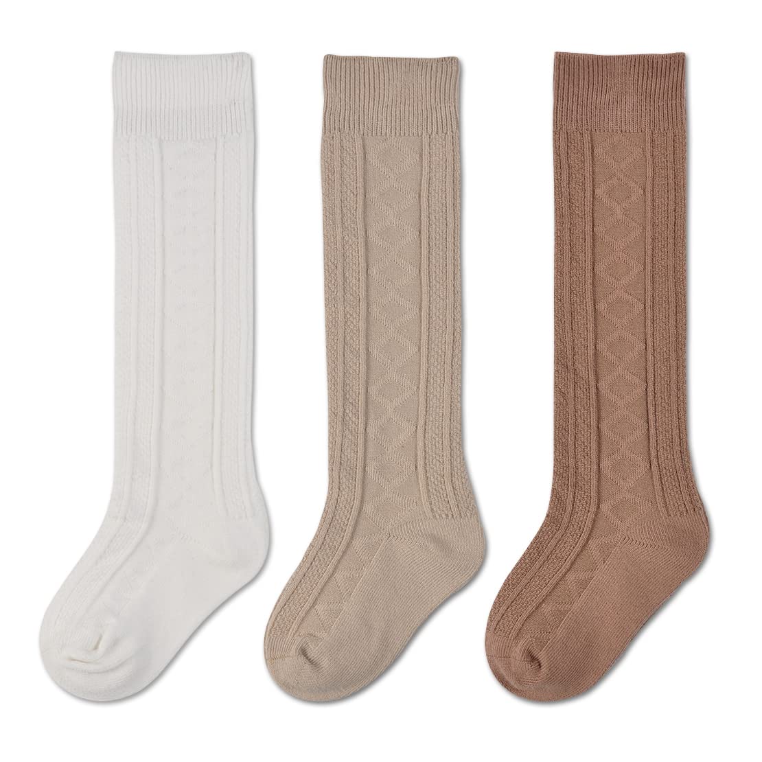 EPEIUS Baby Girls & Boys Knee High Socks - 3/5 Pack Uniform Tube Socks with Ruffles for Infants & Toddlers - Perfect for School, Dance, Dress Up & Special Occasions