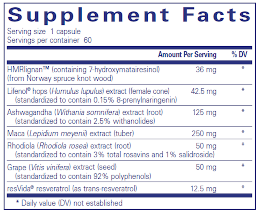 Pure Encapsulations MenoVive 60 Capsules - Natural Menopause Support Supplement with Black Cohosh & Soy Isoflavones - Hot Flash Relief & Hormone Balance for Women - Perfect for Night Sweats & Mood Swings