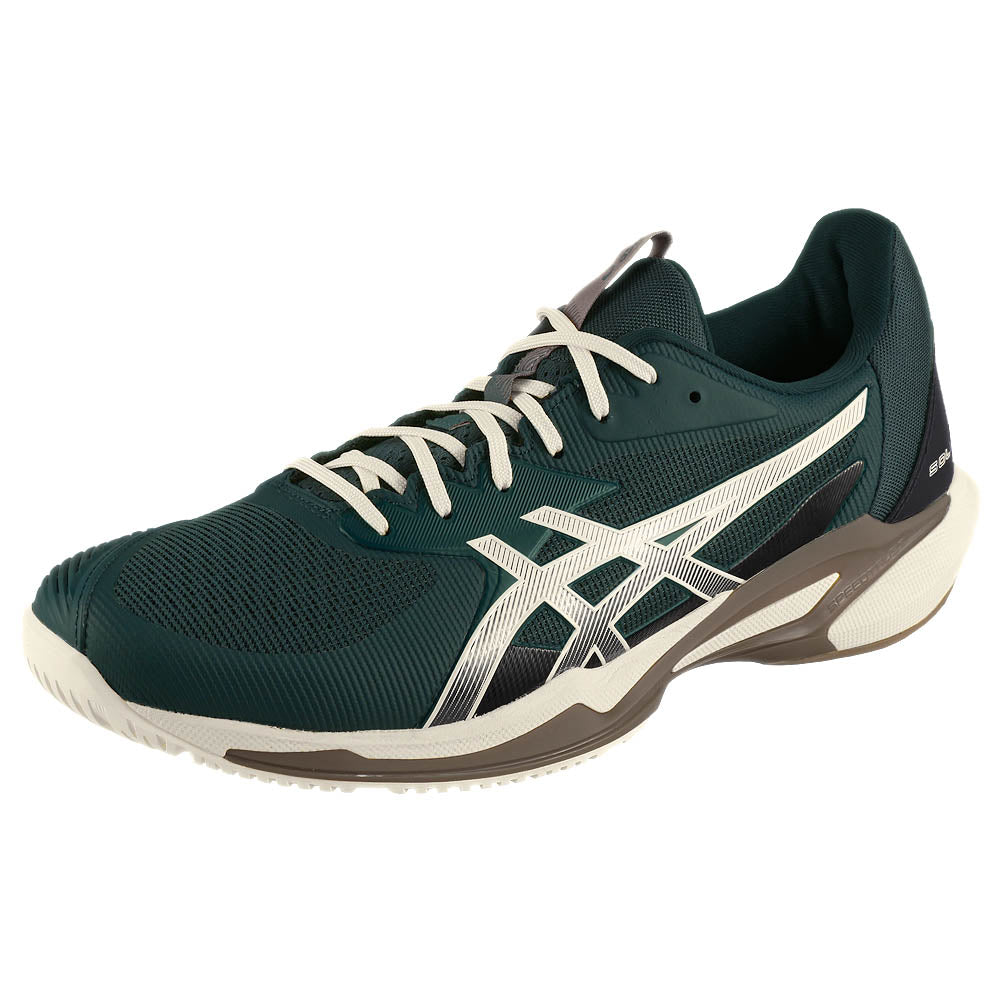 ASICS Men's Solution Speed FF 3 Tennis Shoes - Lightweight Performance Sneakers for Court Play in Saxon Green/Birch | Perfect for Competitive Matches & Training Sessions