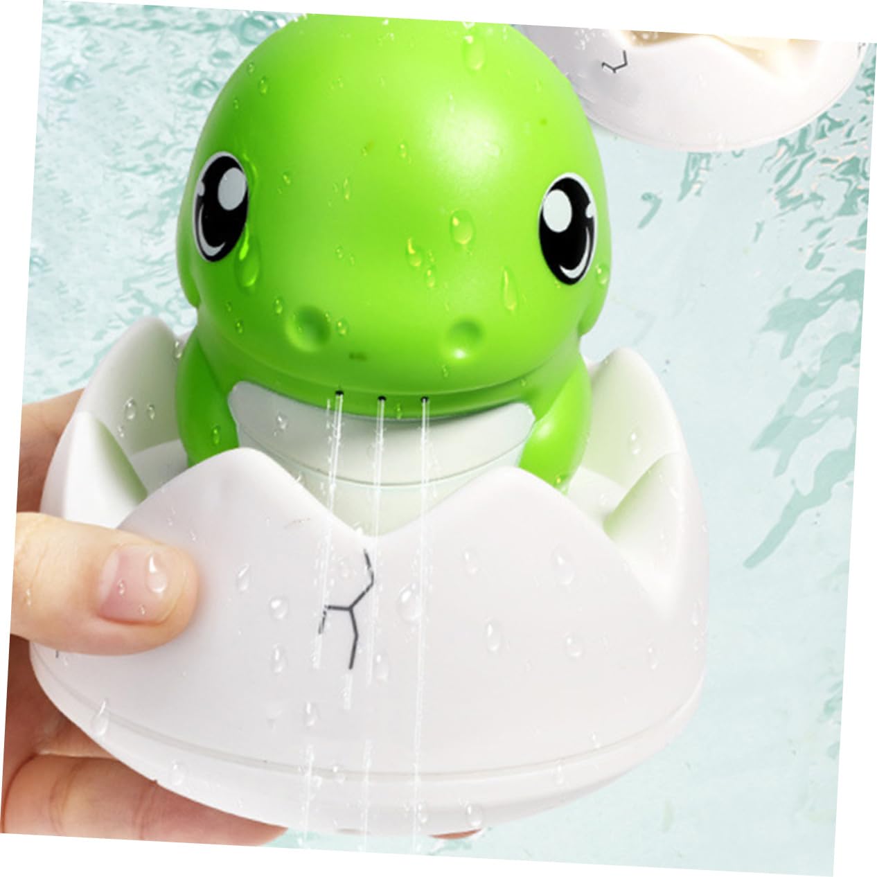 FAVOMOTO 3 Pack Dinosaur Bath Toys for Kids - Light Green Plastic Bathtub Toys for Toddlers, Fun Water Play & Learning Toys for Bath Time, Pool, and Outdoor Activities