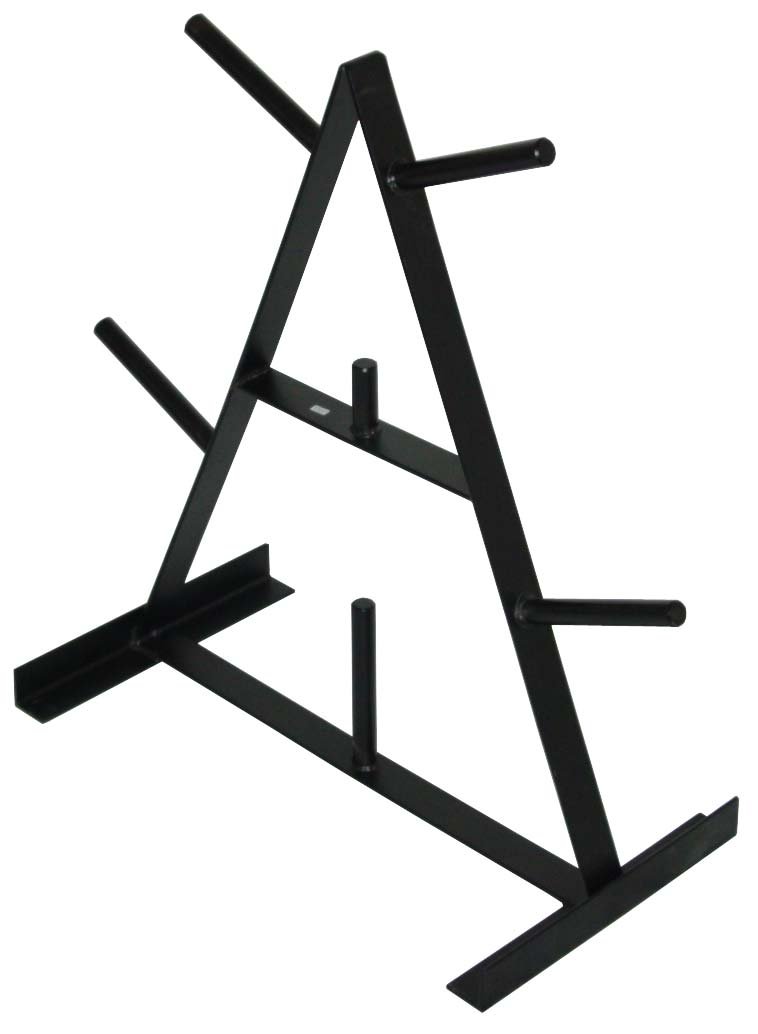 Ader Sporting Goods 6-Prong Triangle Weight Plate Tree - Heavy Duty Gym Equipment for Weight Storage & Organization