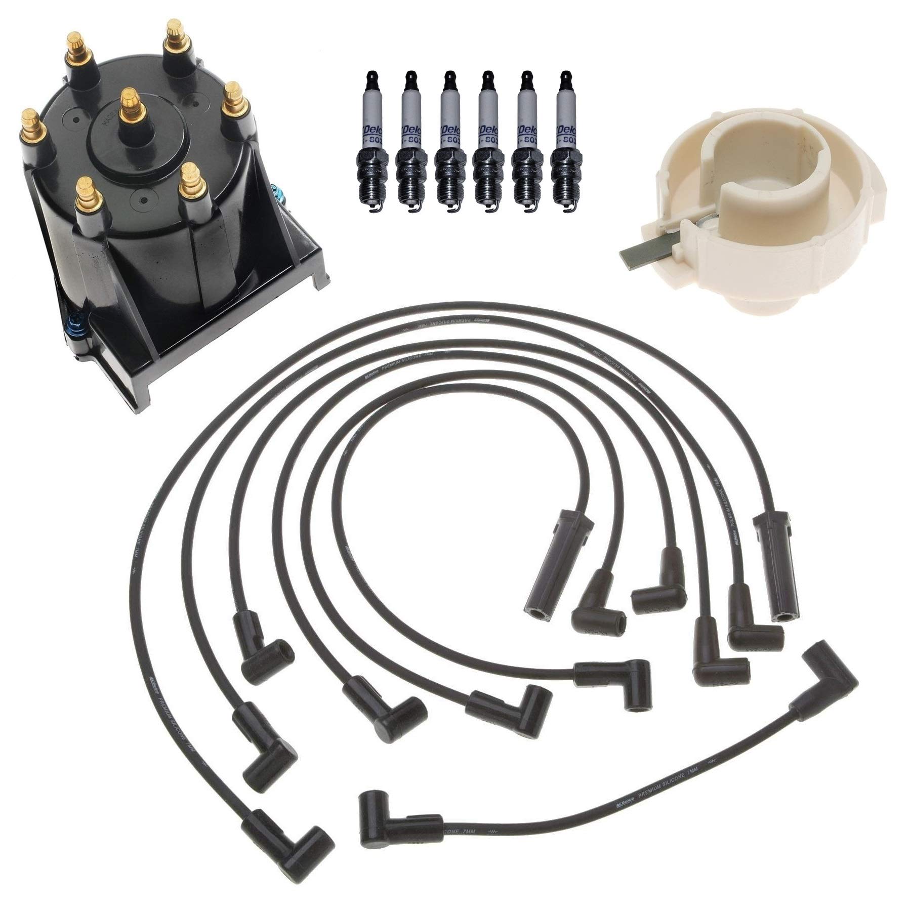 High Performance Ignition Kit with Distributor, Rotor Cap, Wires & 0.045