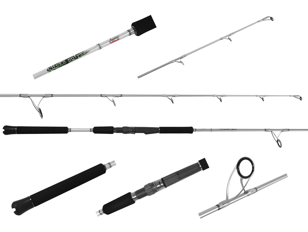 Jigging World Silver Bullet Jigging Spinning Rod - High Performance Saltwater Fishing Rod for Offshore & Inshore Angling - Perfect for Tuna, Grouper, and Snapper Fishing Trips