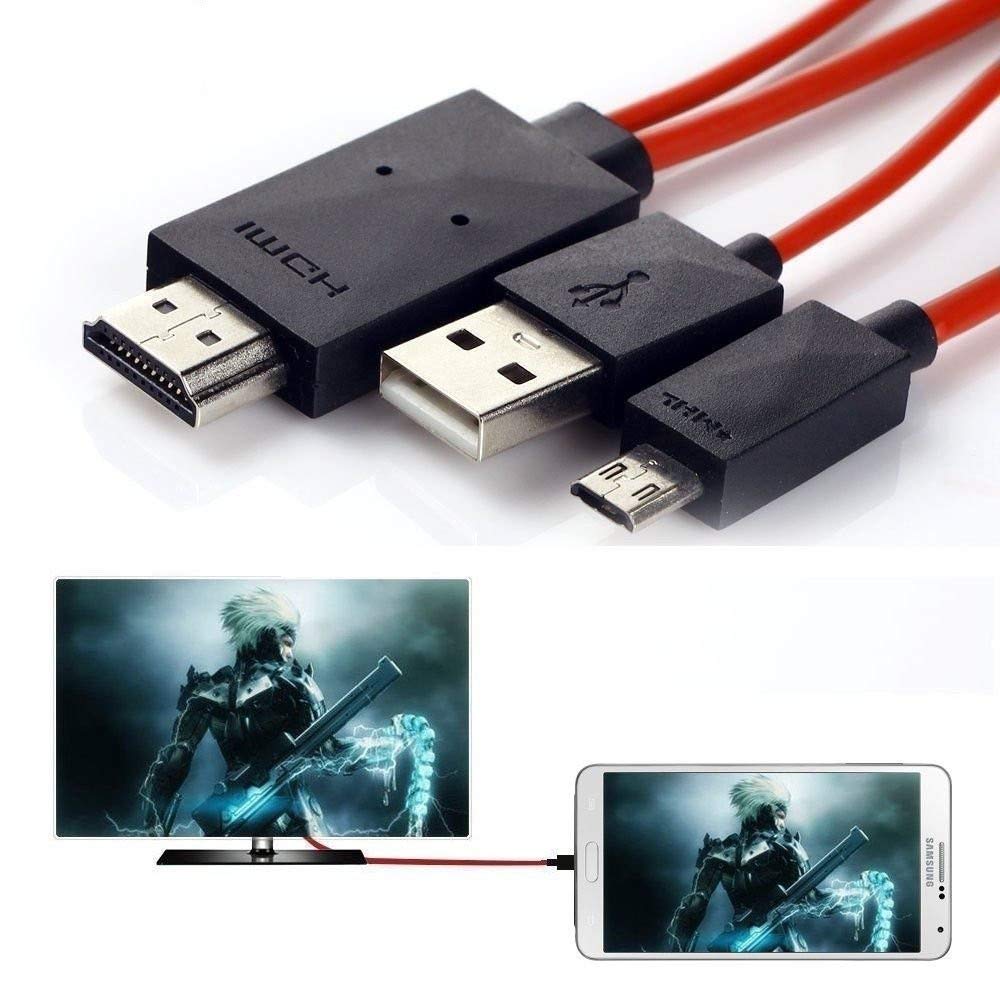 MHL Micro USB to HDMI Adapter Cable for Samsung Galaxy Tab S 8.4 SM-T700 T705 - Connect to HDTV for Movie Streaming & Gaming