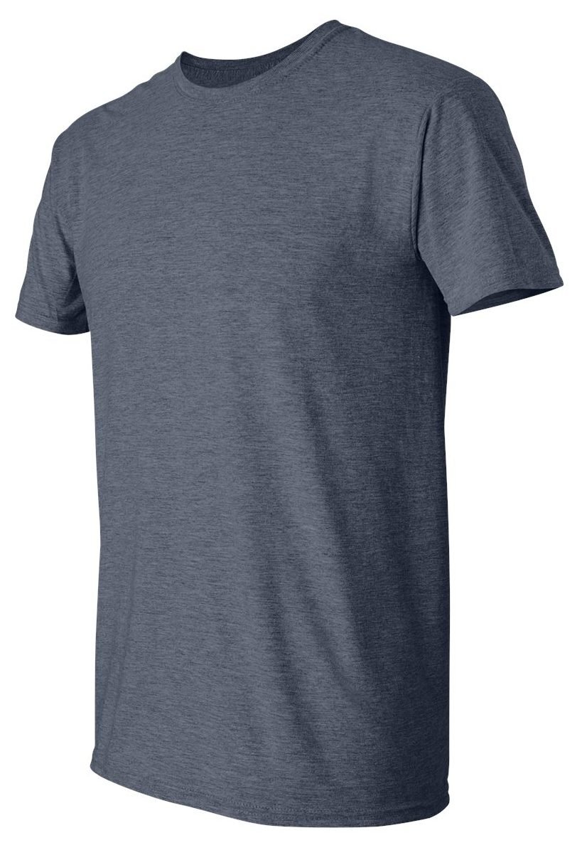 Gildan Men's SoftStyle Cotton T-Shirt - Heather Navy - Medium - Comfortable & Breathable for Casual Wear, Workouts & Everyday Use