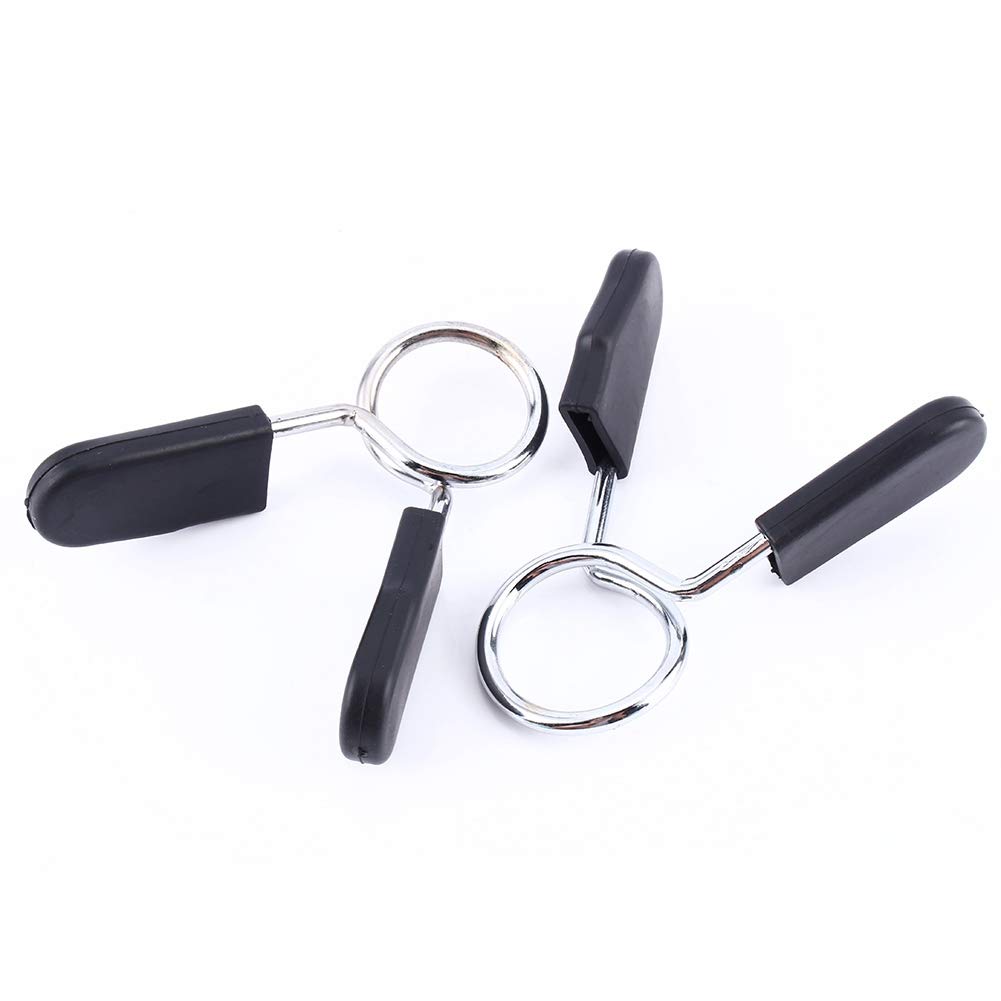 Barbell Spring Collar Clip - 2Pcs Standard 25mm Weight Clamp for Gym, Yoga & Home Workout - Secure Weight Plates for Strength Training & Fitness Equipment