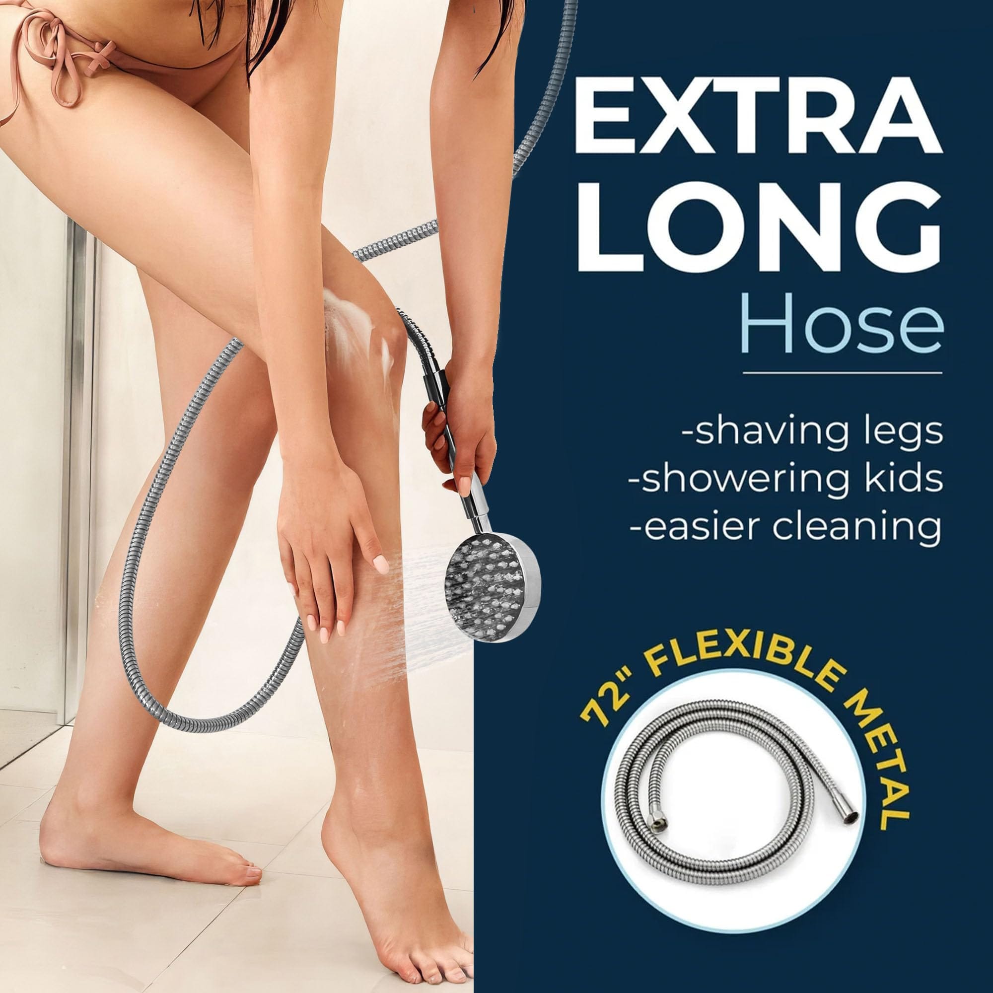 Premium All-Metal Dual Shower Head with Handheld Spray - 2.5 GPM Rain Shower & Diverter for Luxurious Bathroom Experience | Perfect for Spa-Like Relaxation & Easy Cleaning