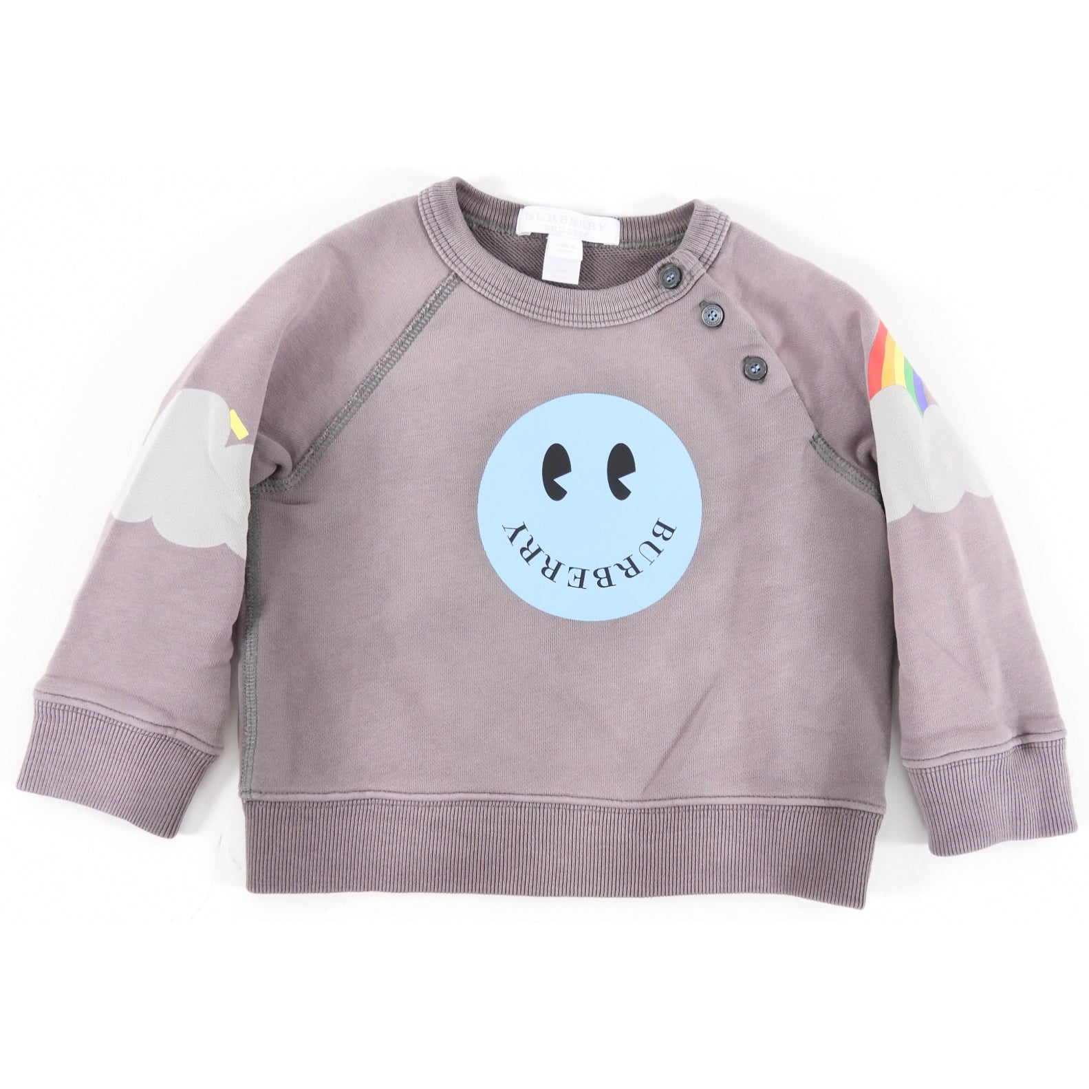Burberry Kids Rainbow Logo Sweatshirt for Boys & Girls - 12 Months (12M) - Soft Cotton Pullover for Casual Wear & Playdates