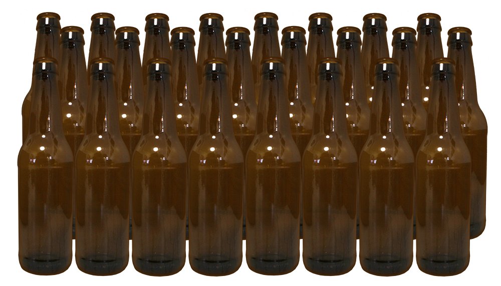 Premium 12oz Amber Longneck Beer Bottles with Crown Caps - Case of 24 - Home Brewing & Craft Beer Bottling Supplies - Perfect for Homebrewers, Microbreweries & Beer Enthusiasts