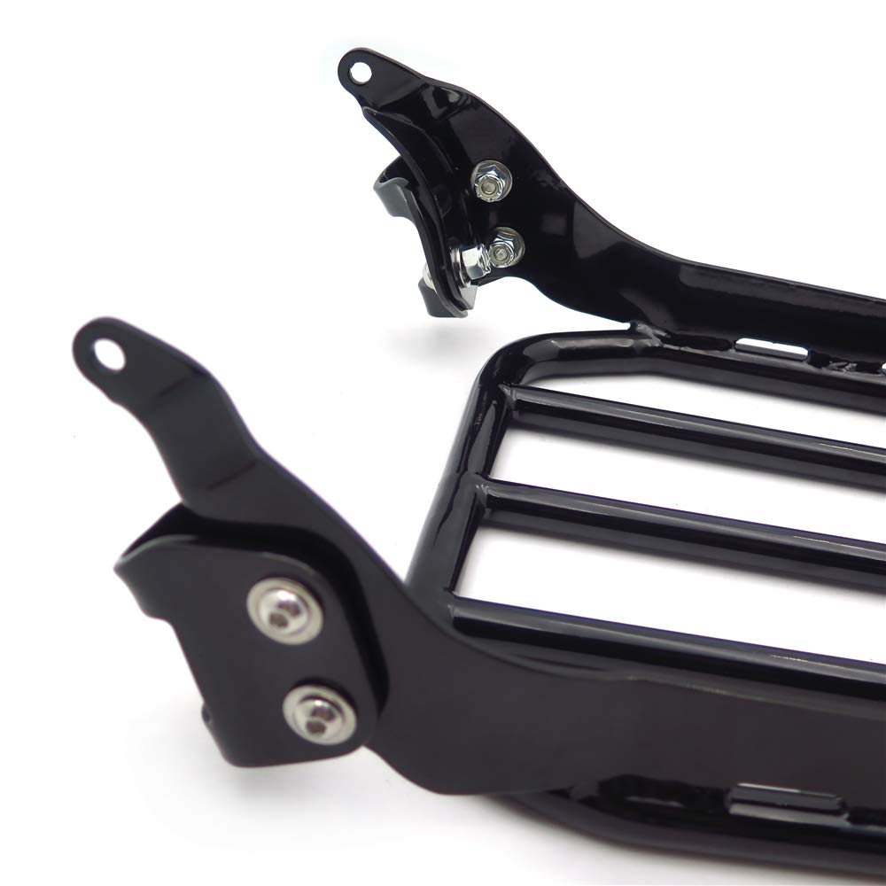 HTTMT US-TGHD-BR-R007-BK Sport Luggage Rack for Holdfast Sissy Bar Upright - Black - Compatible with 2018 & Later FLDE, FLHC, FLHCS, FLSL, FXBB Models - Perfect for Motorcycle Travel & Storage Accessories