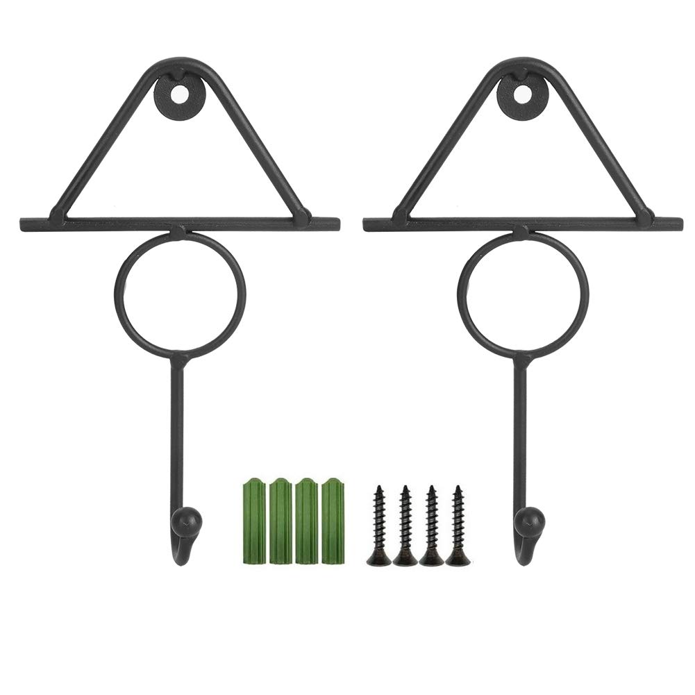 Pinsofy Heavy Duty Wall Mounted Hooks - 6 Pack Black Utility Hooks for Backpacks, Towels, Clothes, Keys & Hats | Space Saving Organizer for Home, Office, Dorm & Garage Storage Solutions