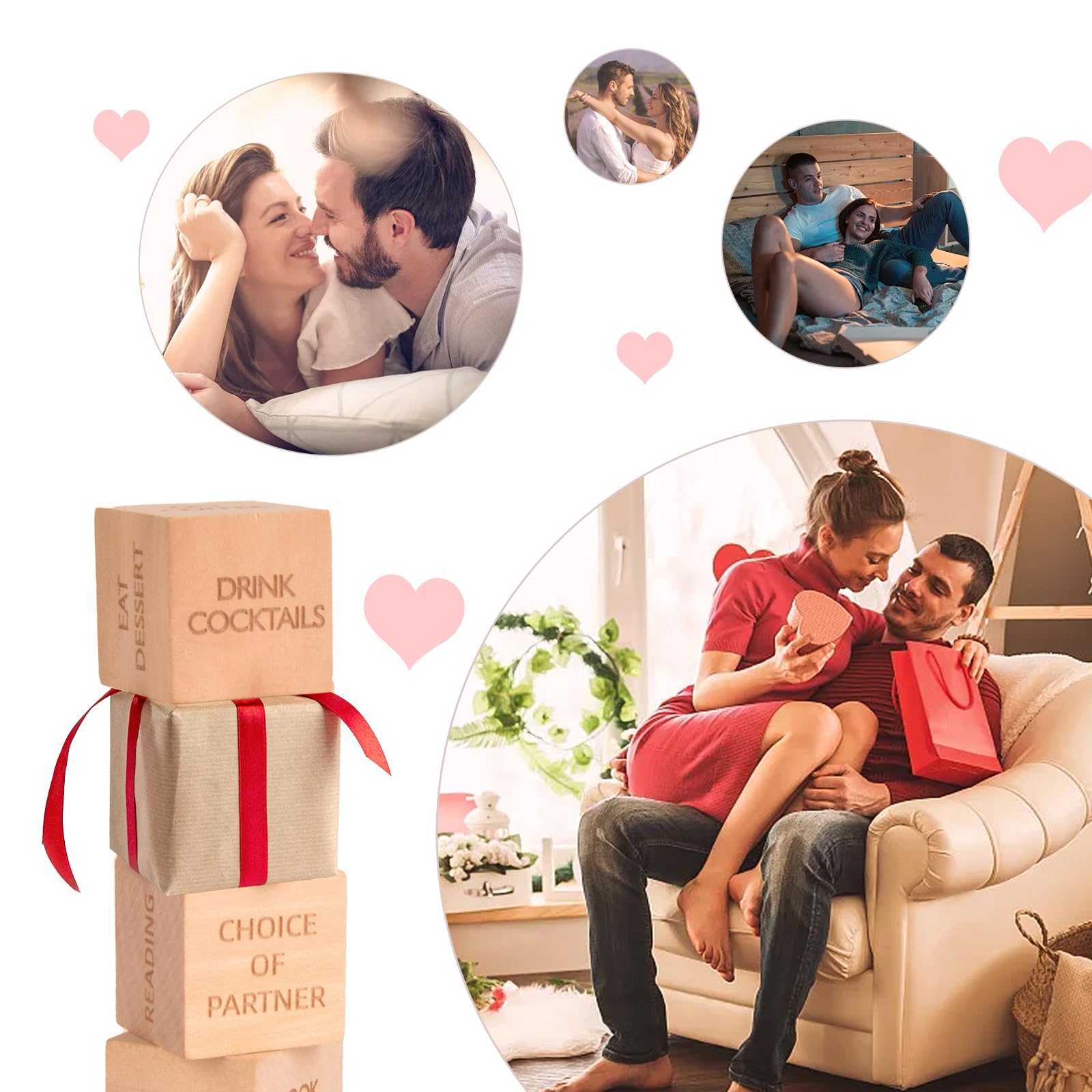 Date Night Dice - Fun Wooden Decision Game for Couples | Valentine's & Anniversary Gift