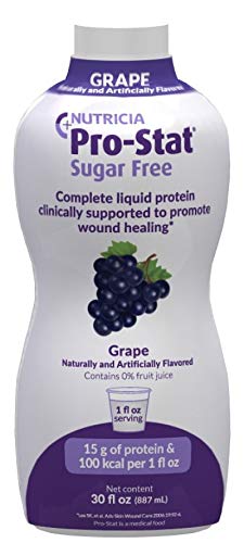 Sugar-Free Protein Supplement Grape Flavor 30 oz (Case of 6) - Ready-to-Use Pro-Stat Nutrition Drink for Weight Management, Post-Surgery Recovery & Active Lifestyle
