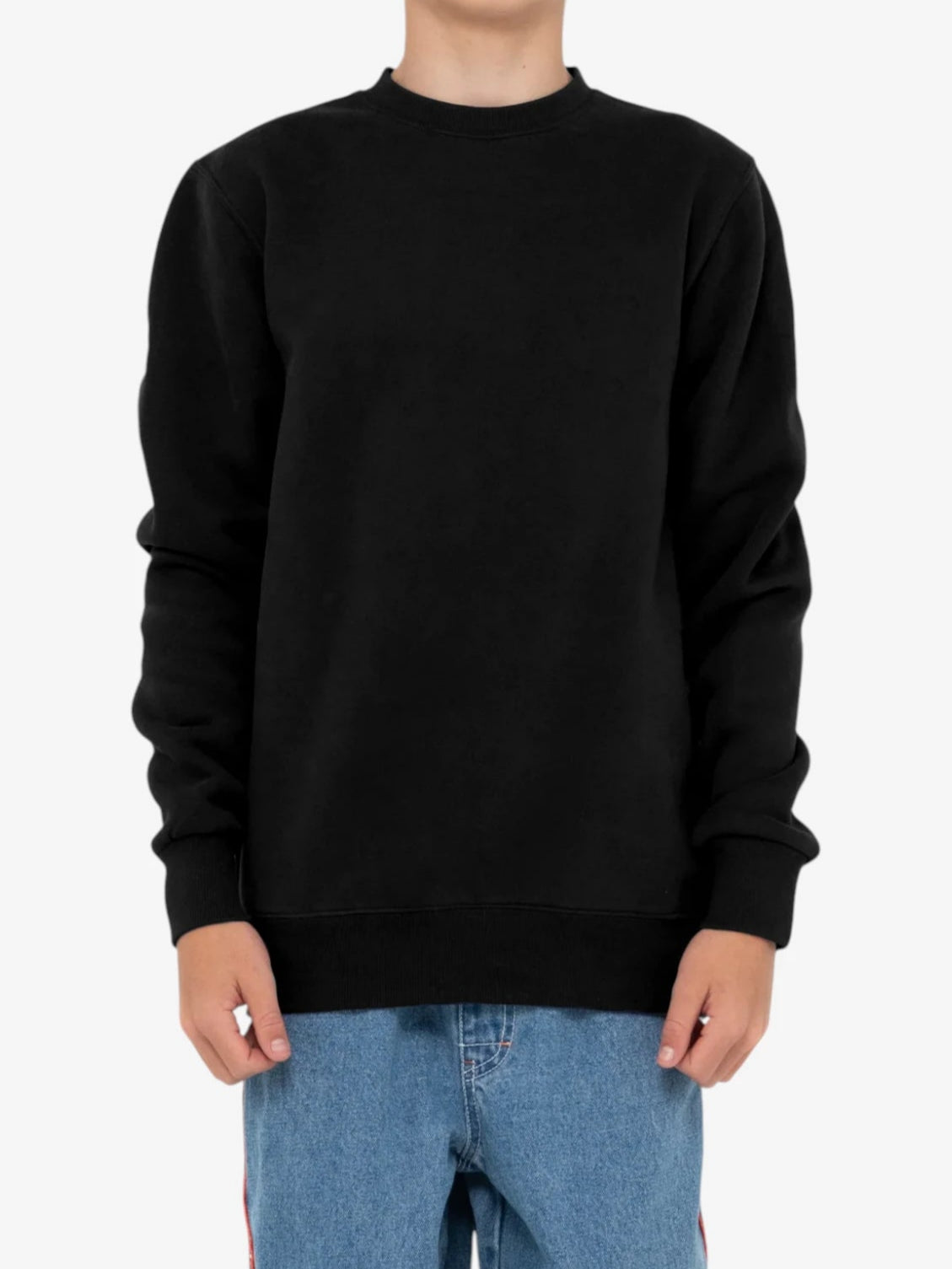 Indy Basic Black Kids Hoodie - Soft & Comfortable Cotton Pullover for Boys & Girls - Perfect for School, Play & Outdoor Activities