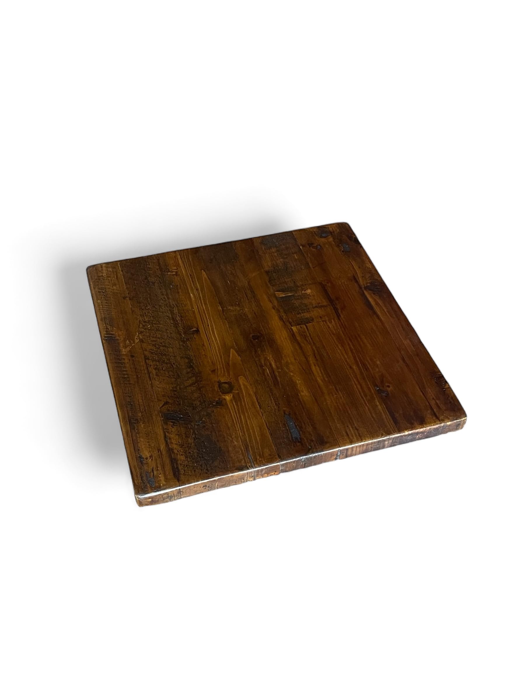 Rustic Reclaimed Wood Dining Table Top - Dark Brown Matte Finish - 24